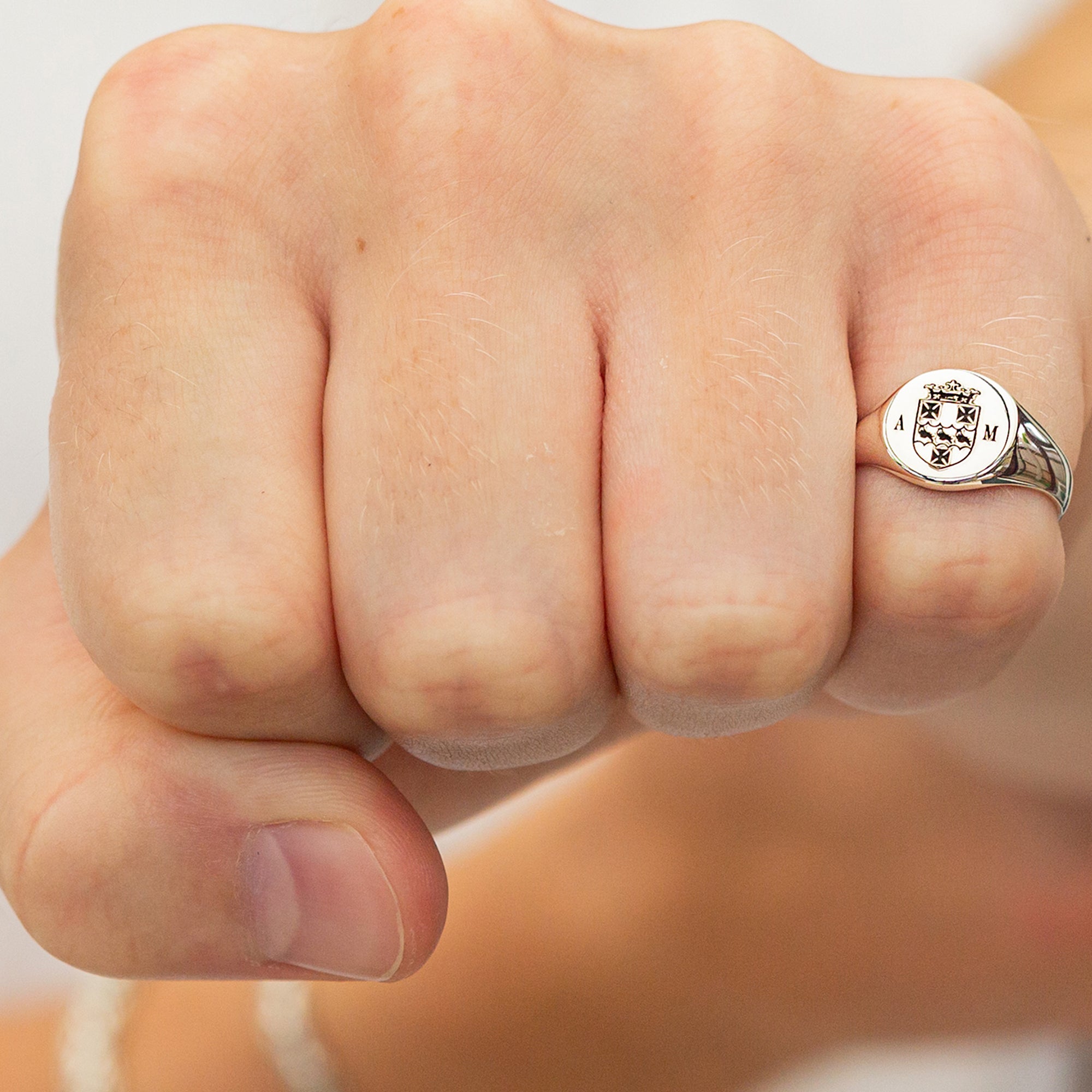 Signo Rings Custom Engraved Silver Signet Ring - Bespoke Pinky Ring - Scarlett ...