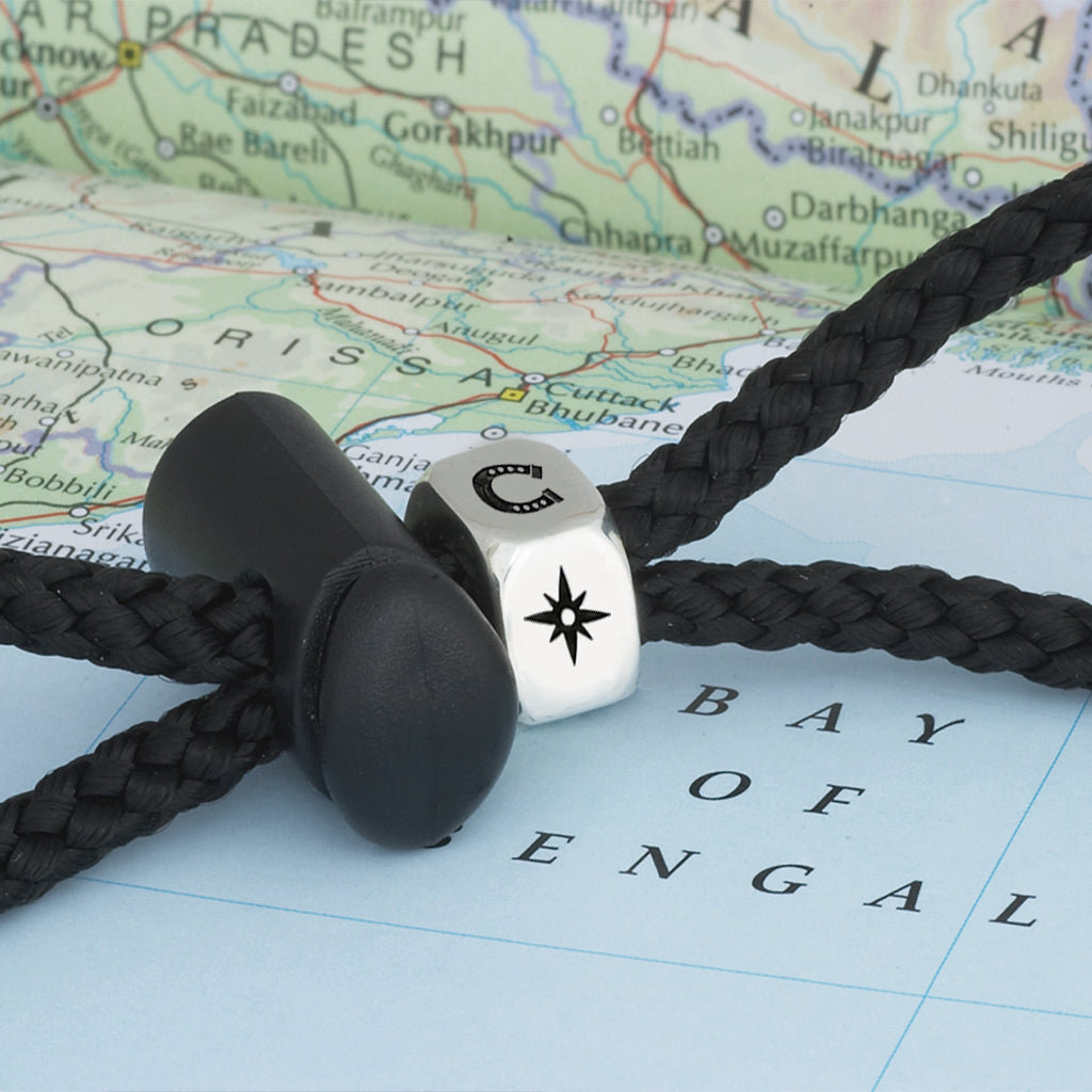 Personalised Travel Symbols Silver Charm