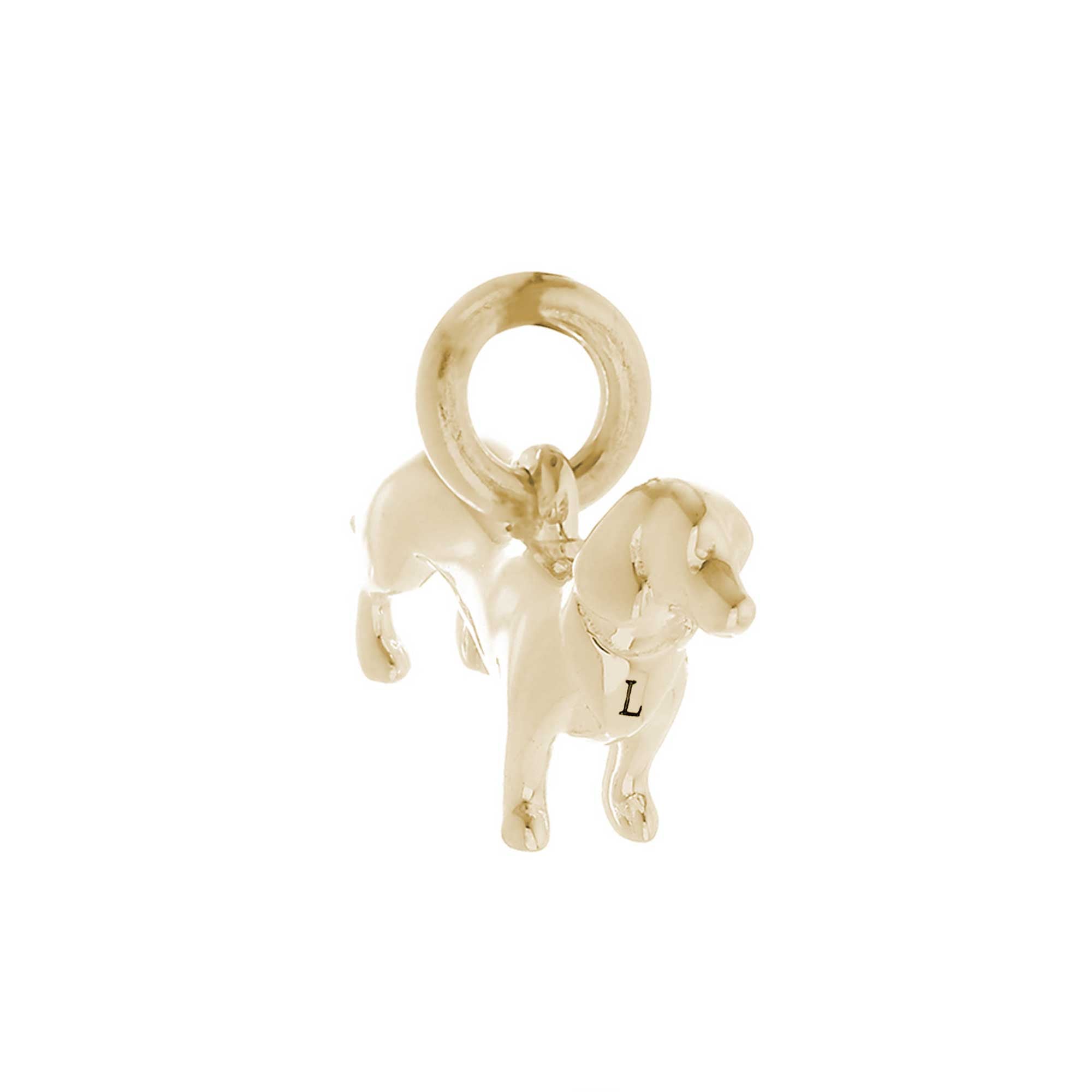 solid gold dachshund sausage dog charm 9k 9ct for bracelet fits links of london pandora style