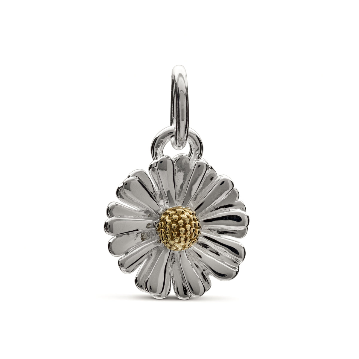 Daisy Flower Silver &amp; Gold Charm For Bracelets &amp; Necklaces by Scarlett Jewellery