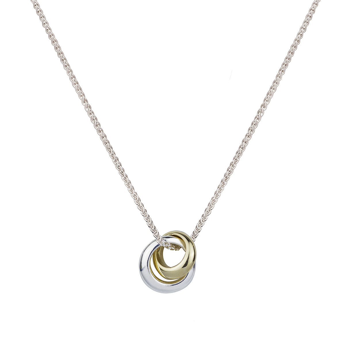 Silver and gold Eclipse Loops Circles Russian Style Necklace Scarlett Jewellery