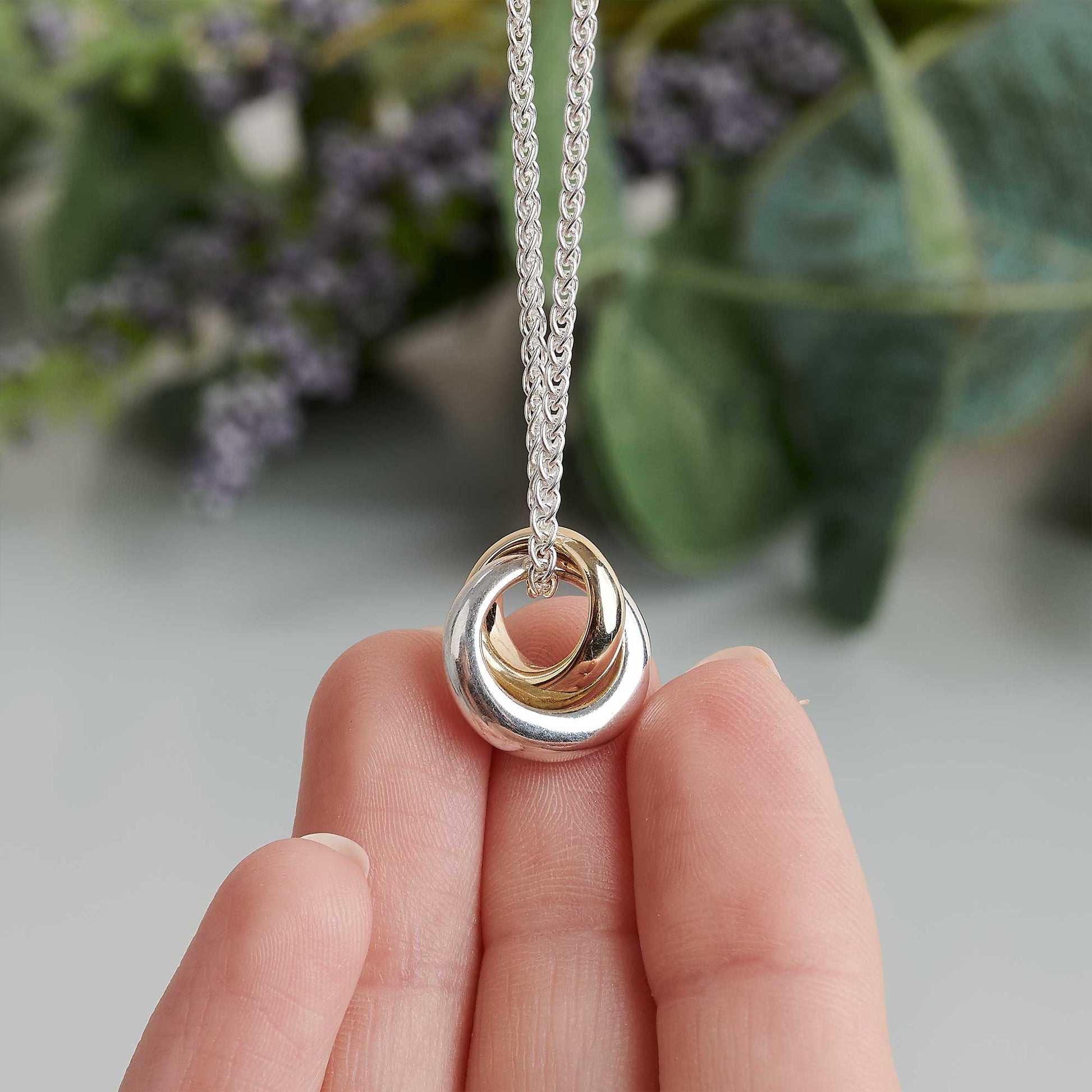 Silver and gold Eclipse Loops Circles Russian Style Necklace Scarlett Jewellery