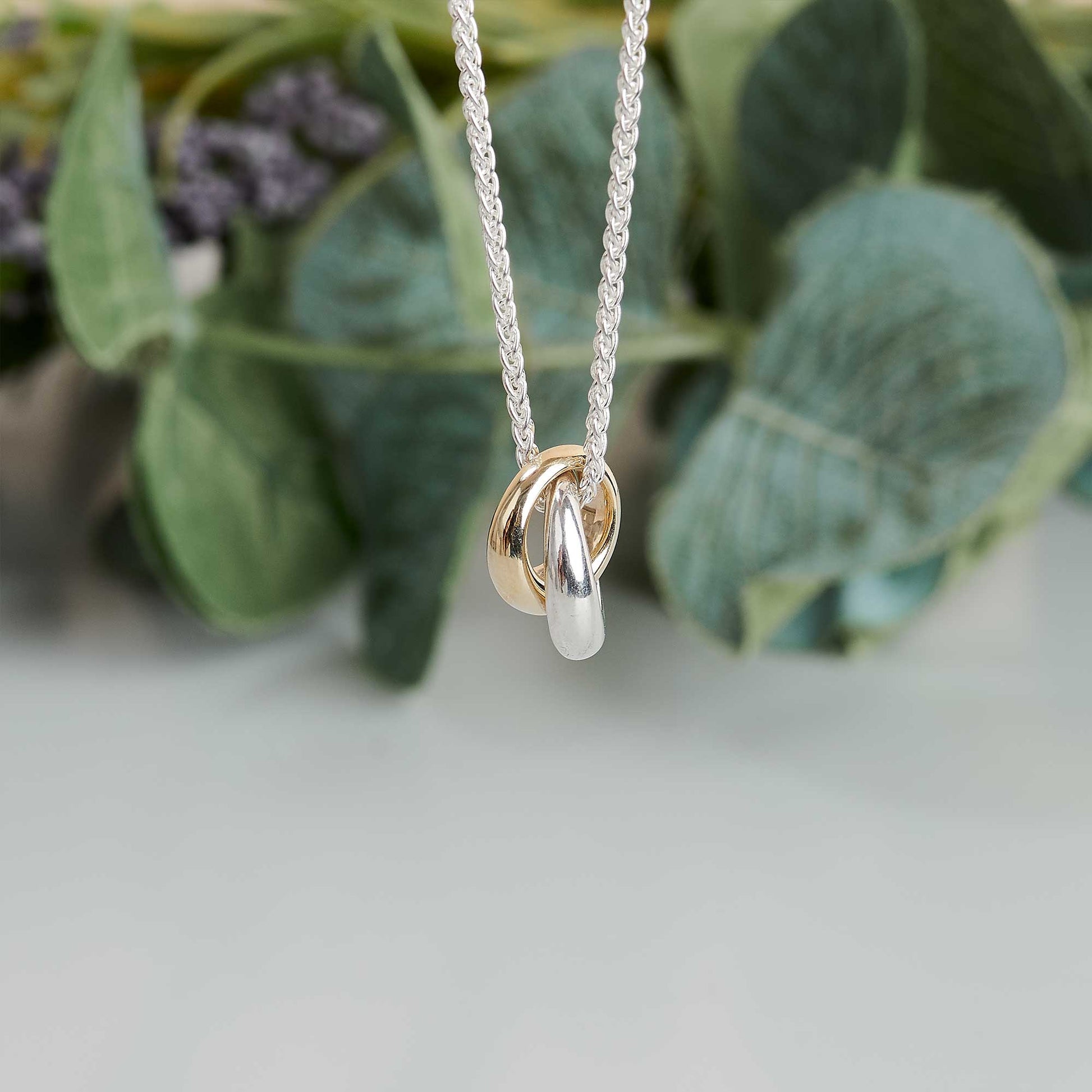Silver and gold Eclipse Loops Circles Russian Style Necklace Scarlett Jewellery