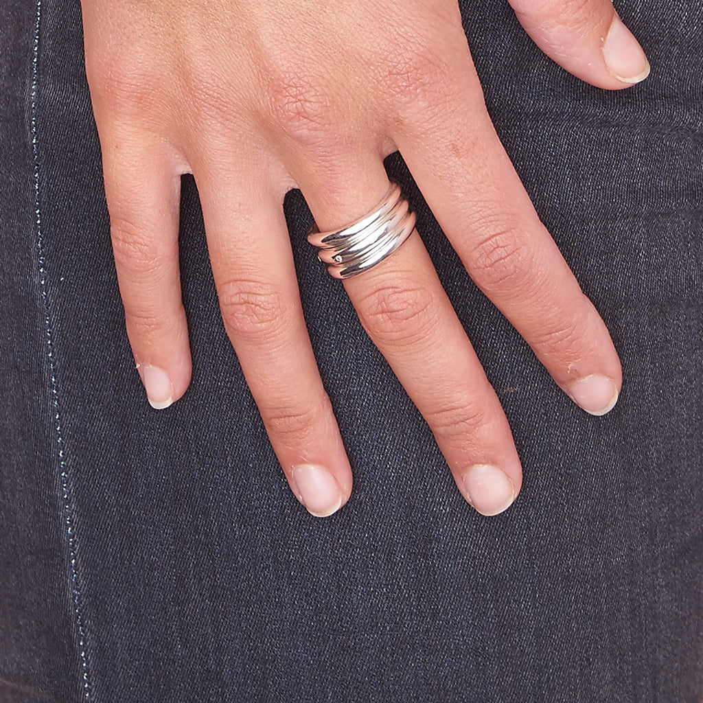 Scarlett Jewellery Eclipse Silver Stacking Ring Set