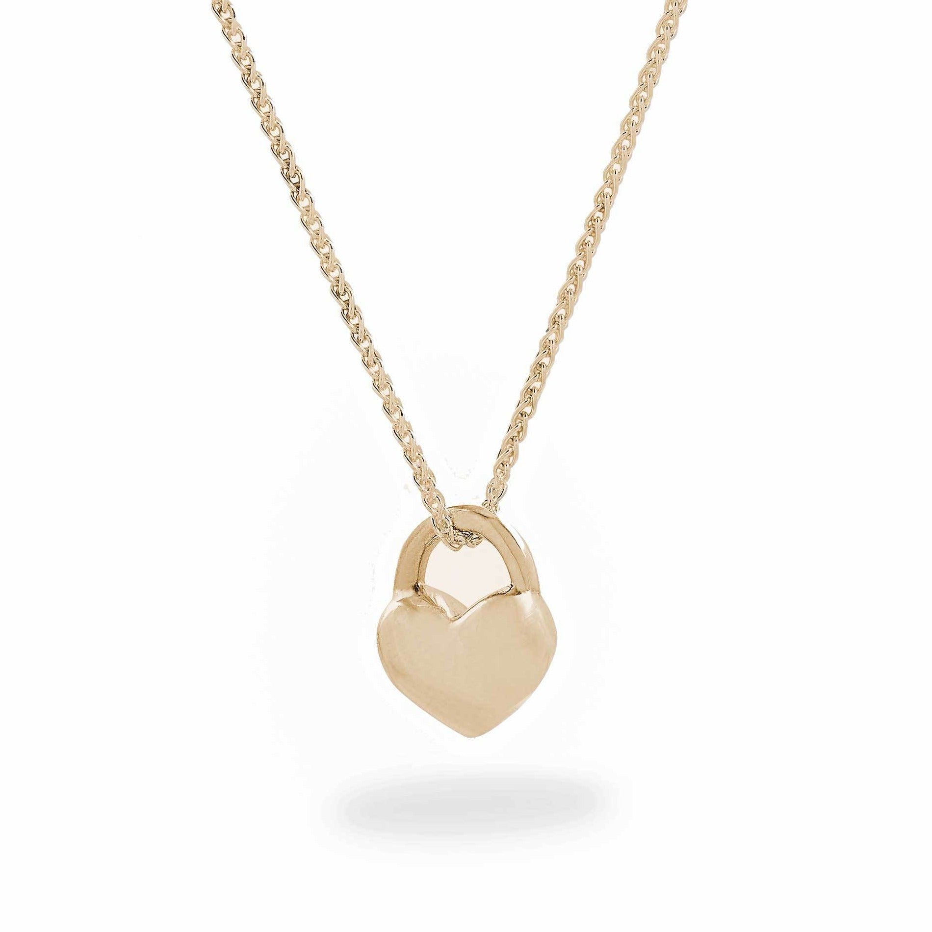 solid gold chunky heart pendant scarlett jewellery