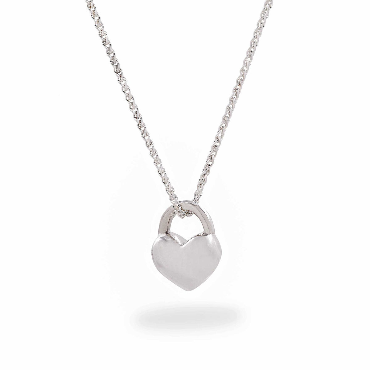 silver chunky heart pendant scarlett jewellery