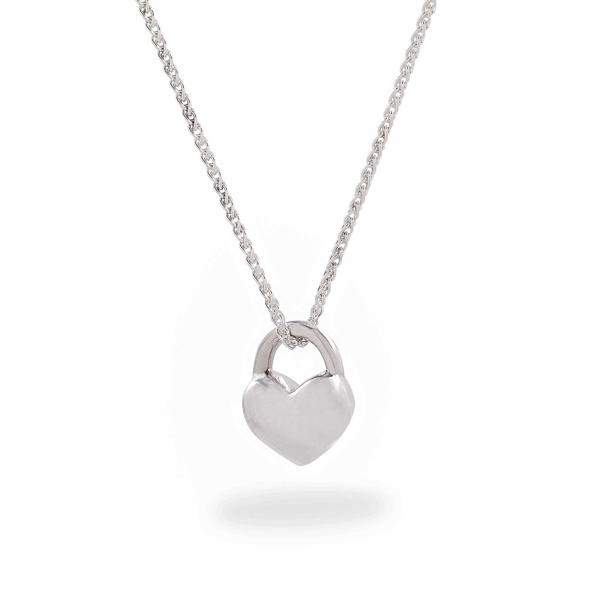 silver chunky heart pendant scarlett jewellery