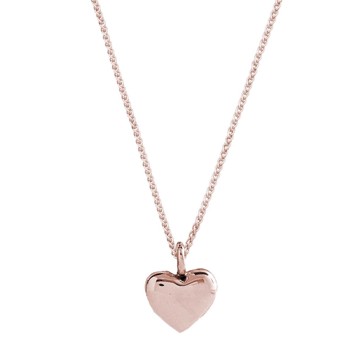 solid rose gold heart pendant necklace for women christmas gift for her Scarlett Jewellery
