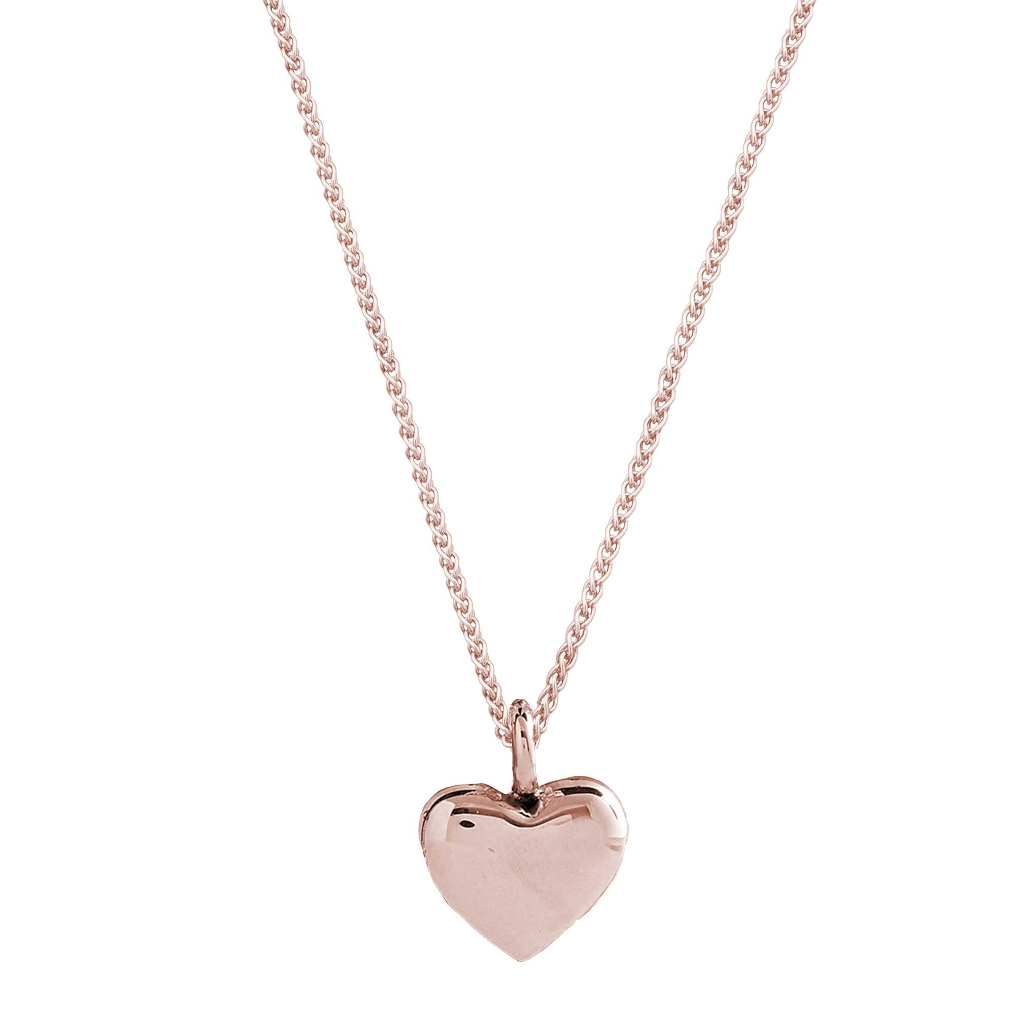 solid rose gold heart pendant necklace for women christmas gift for her Scarlett Jewellery