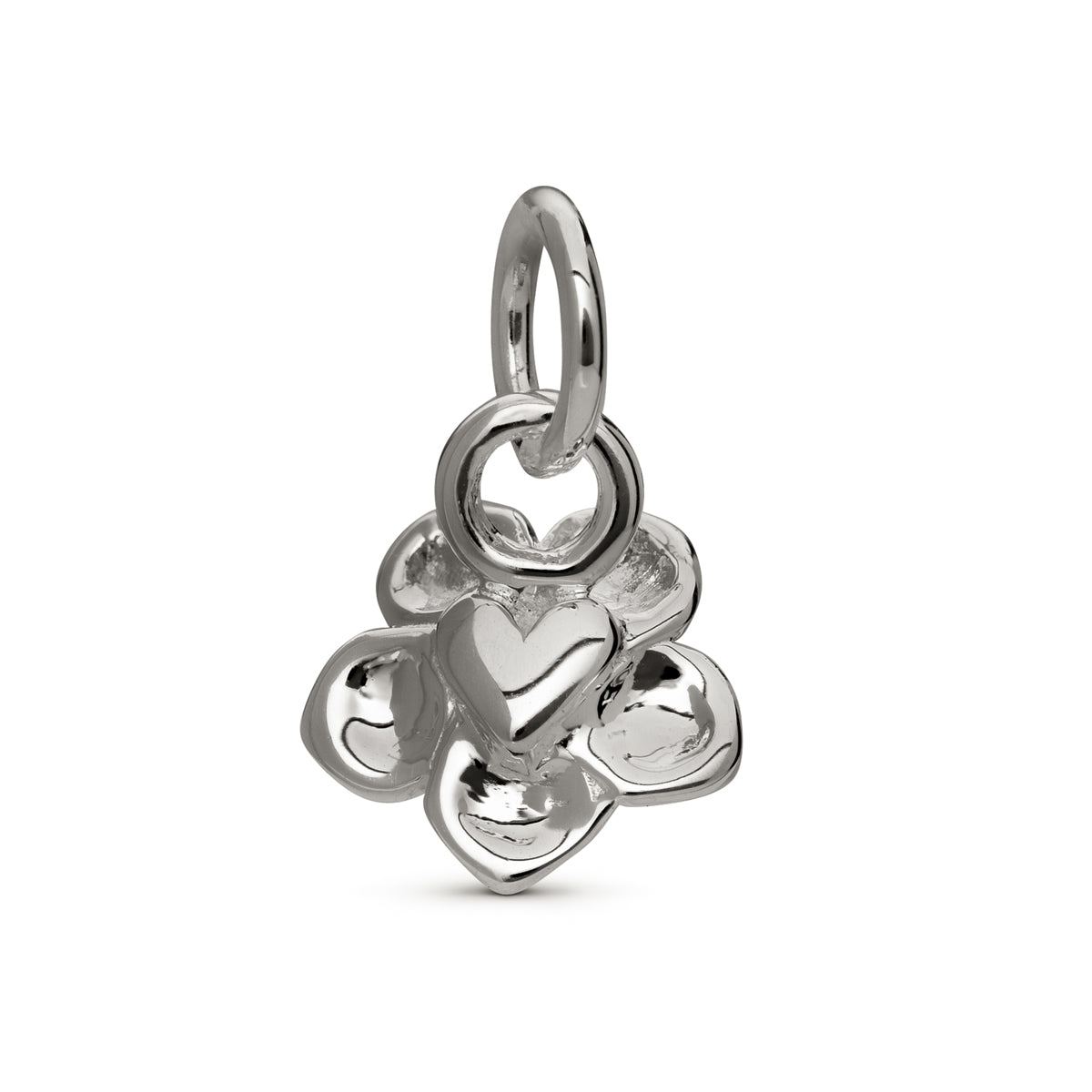 Forget-Me-Not Flower Personalised Silver Charm