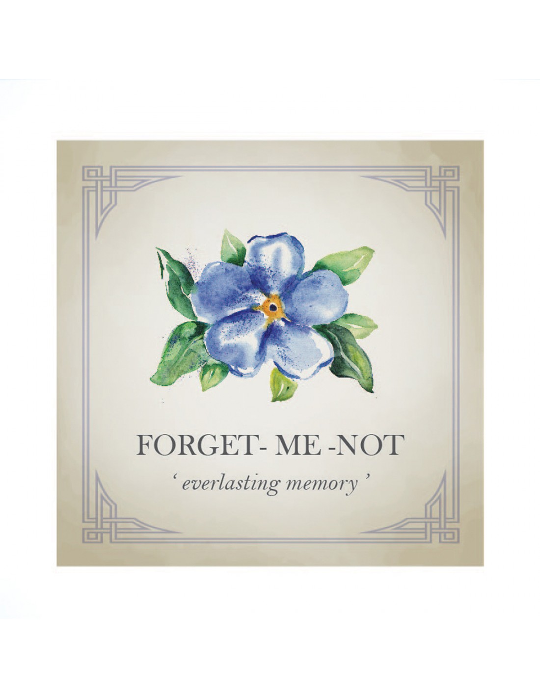 Forget-Me-Not Flower Personalised Gold Charm