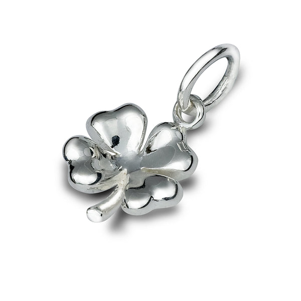 Four Leaf Clover Silver Charm - Lucky Clover Necklace - Scarlett Jewellery