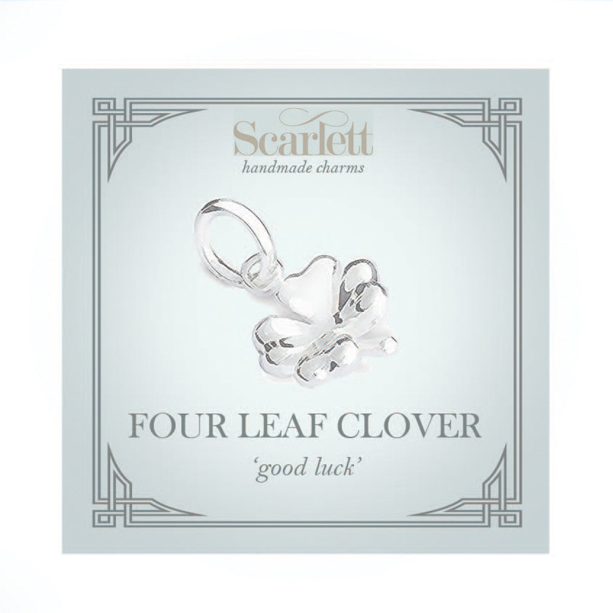 Carry good luck every day with this exquisite silver four leaf clover charm. FREE UK delivery.