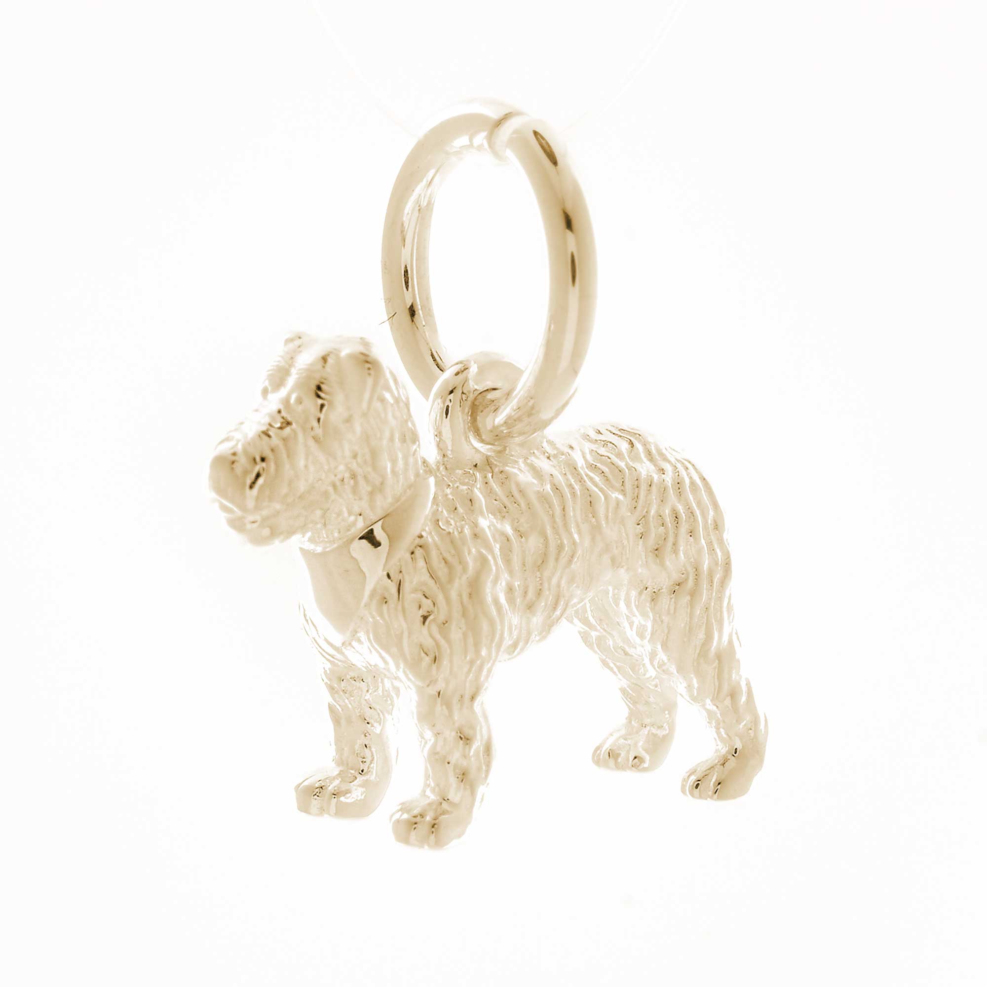 Solid gold fox terrier charm scarlett jewellery Brighton UK gold dog charms for bracelets