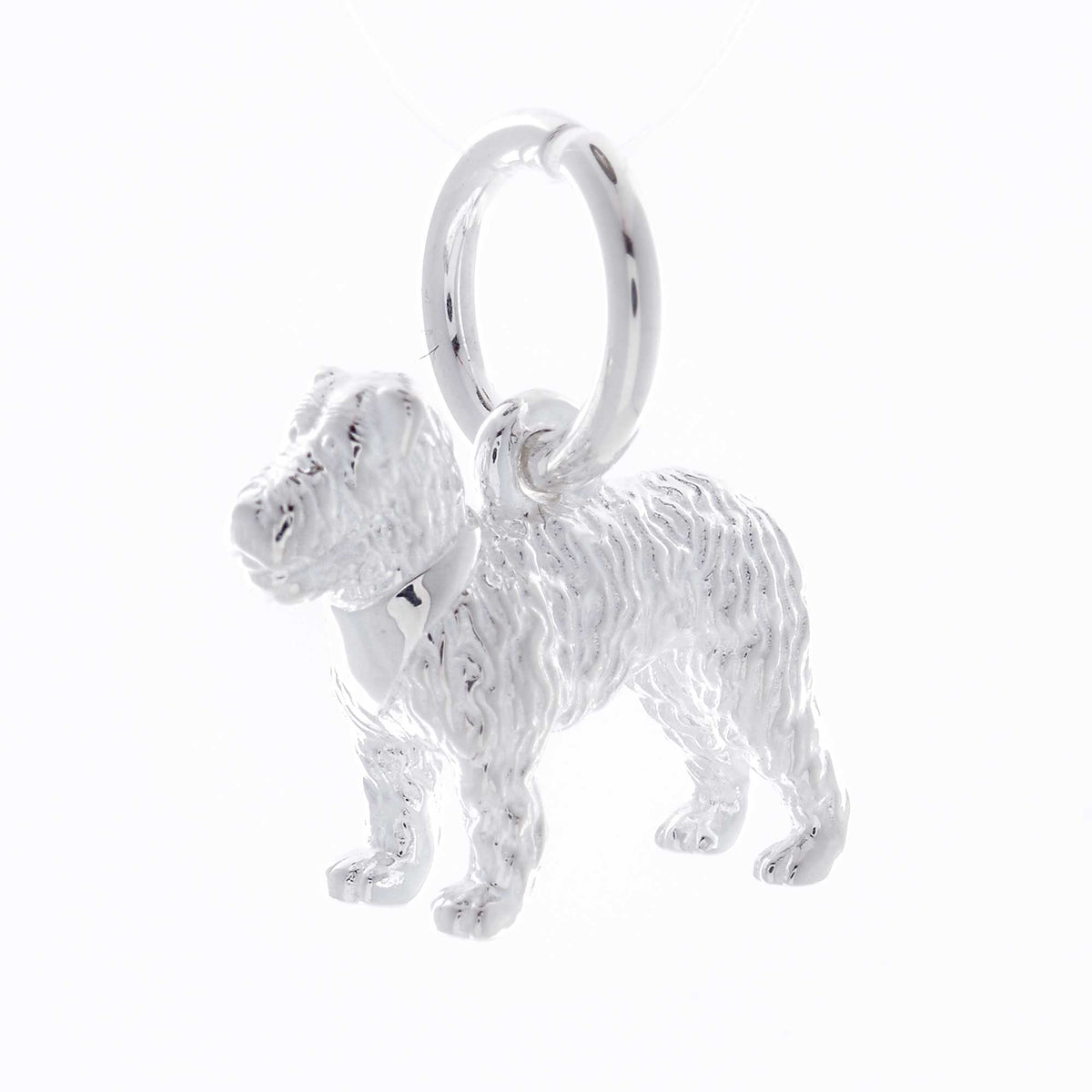 Fox terrier dog silver charm scarlett jewellery pet loss gift wire fox terrier