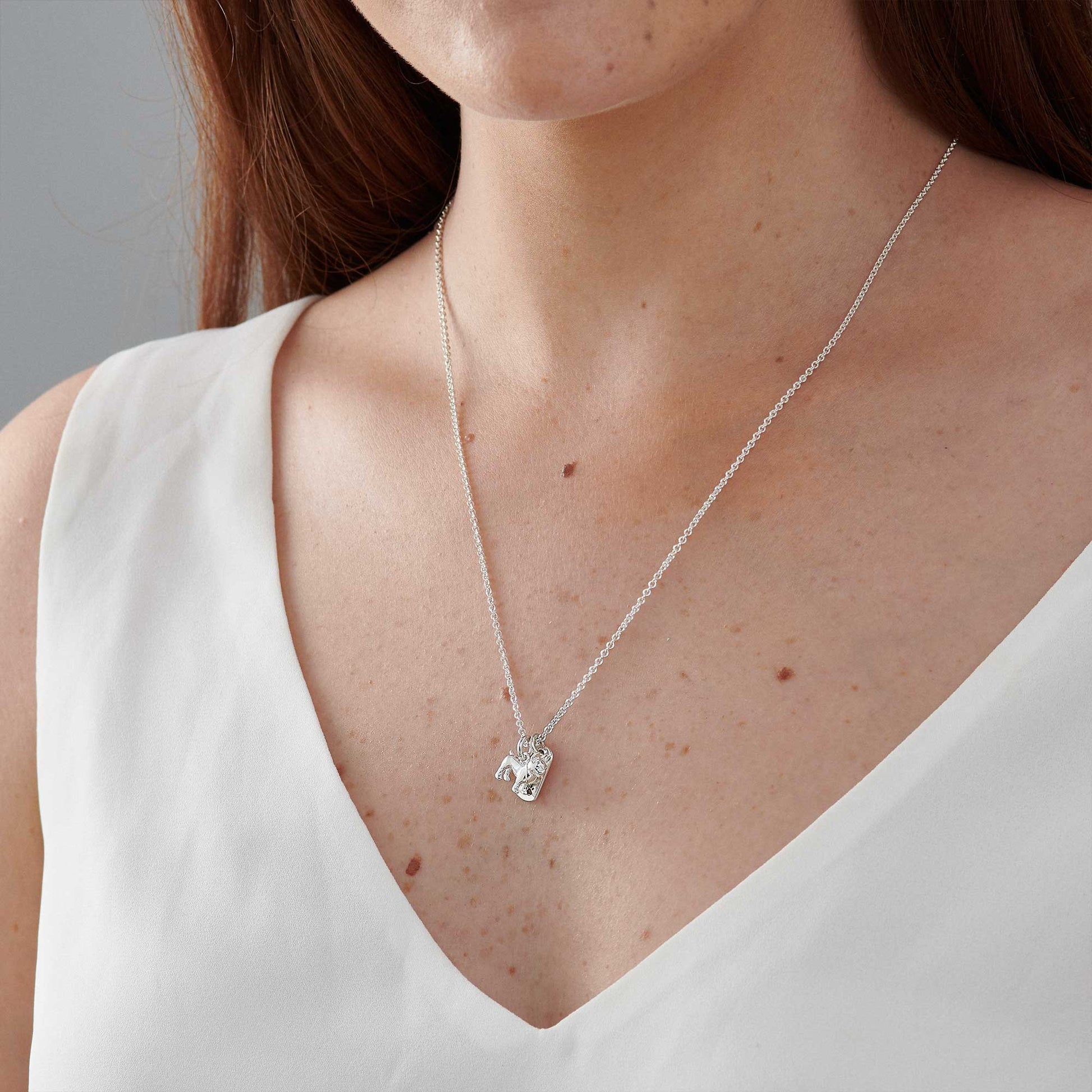 french bulldog silver personalised dog necklace scarlett jewellery gift for dog owner breeder