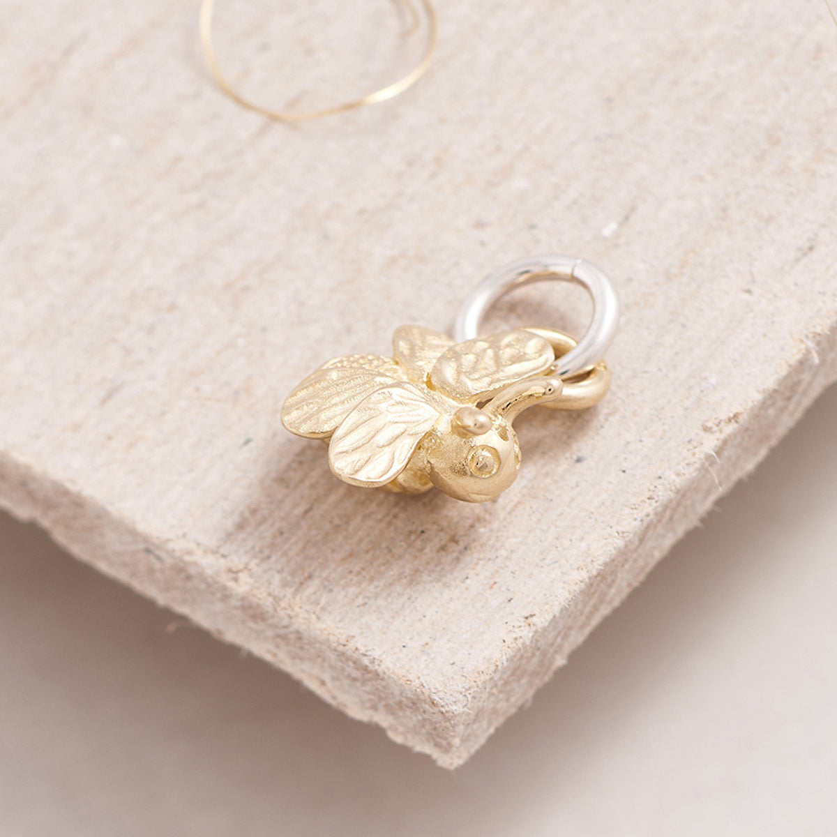 Bumble Bee Solid Gold Bracelet Charm Scarlett Jewellery