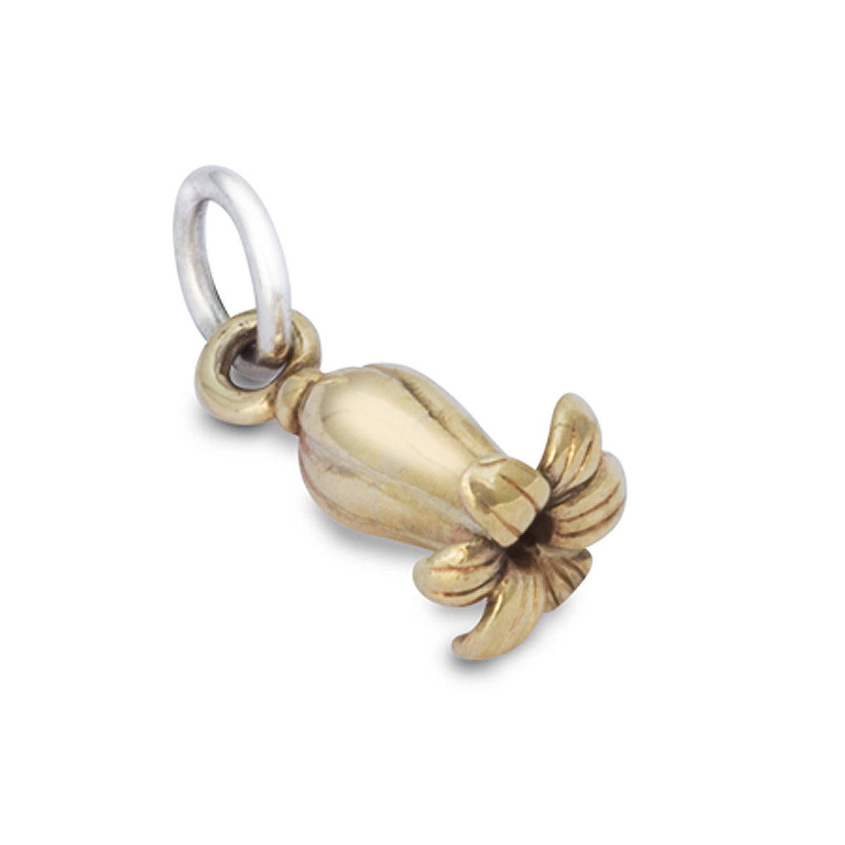 Solid gold bluebell flower bracelet pendant charm Scarlett Jewellery