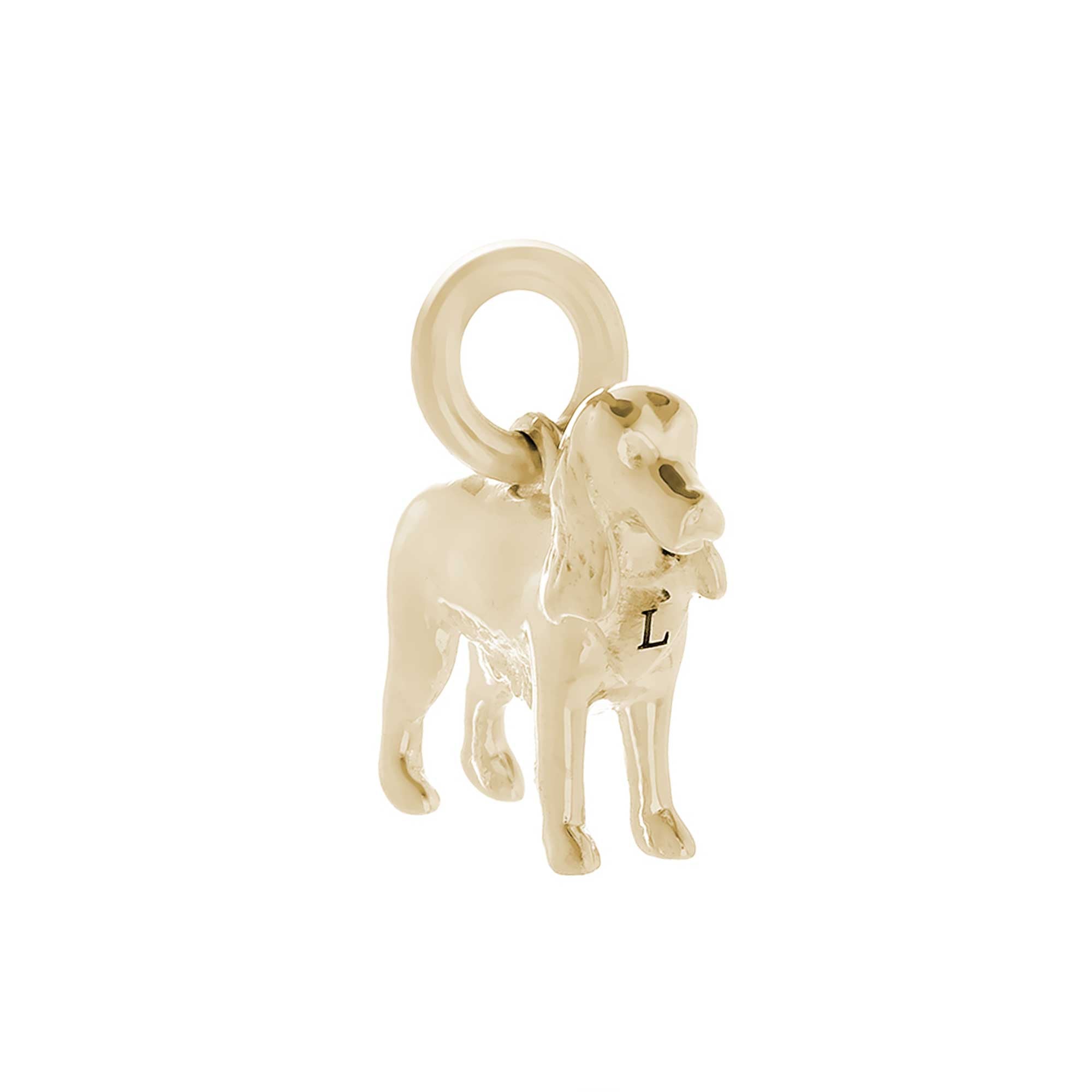 solid gold english cocker spaniel dog charm 9k 9ct for bracelet