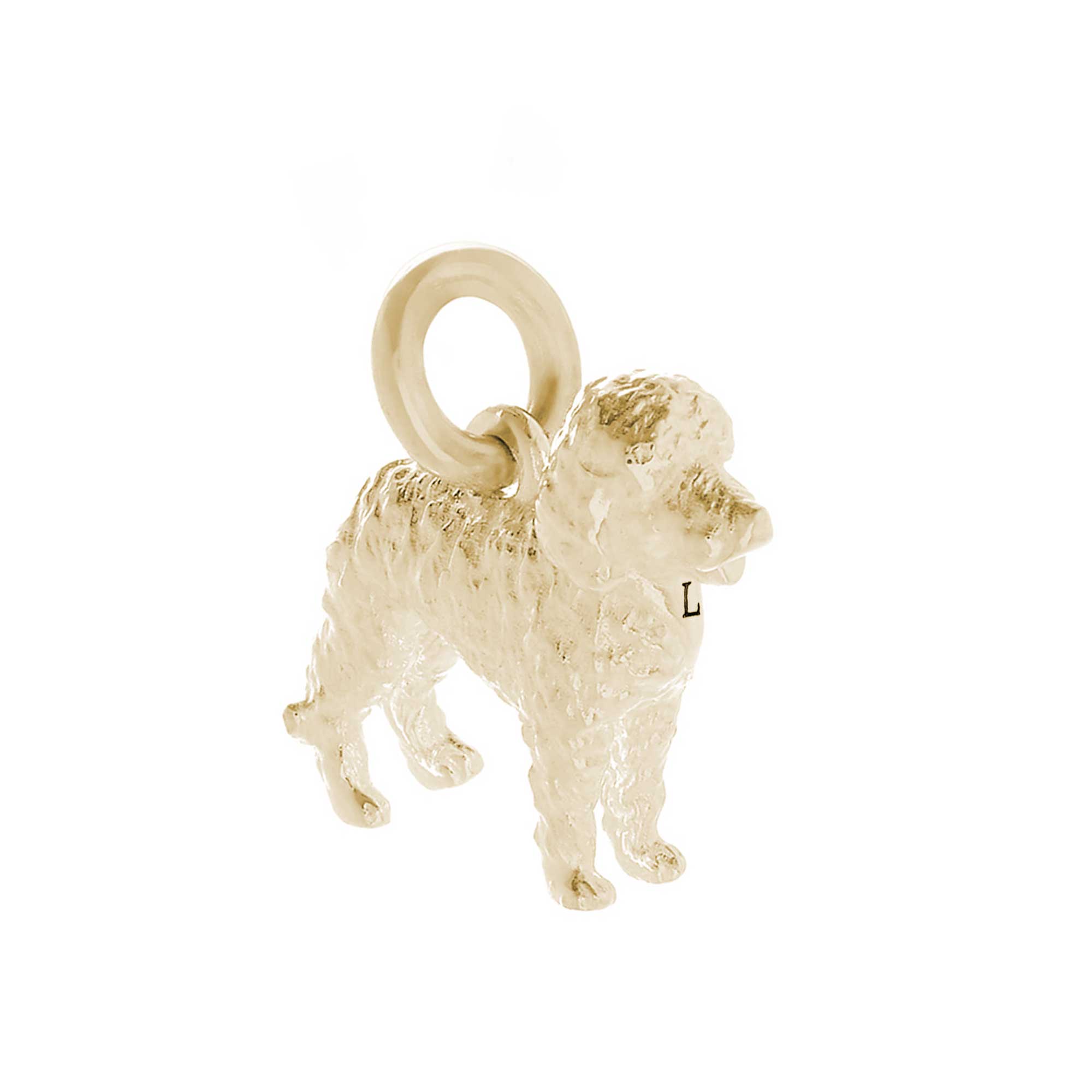 Solid gold labradoodle bracelet charm 9k 9ct gold dog charms scarlett jewellery