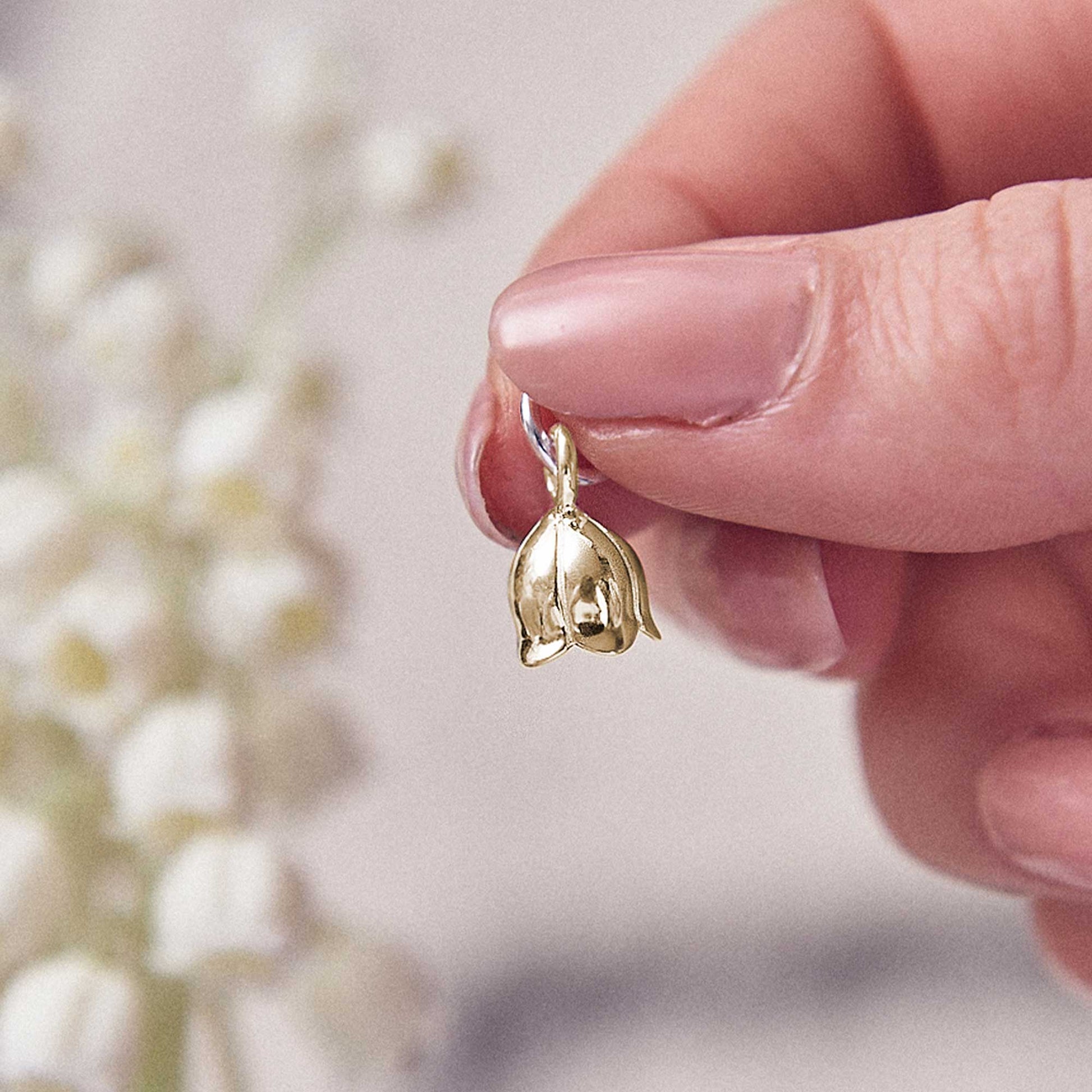 solid gold lily of the valley fete au muguet charm scarlett jewellery