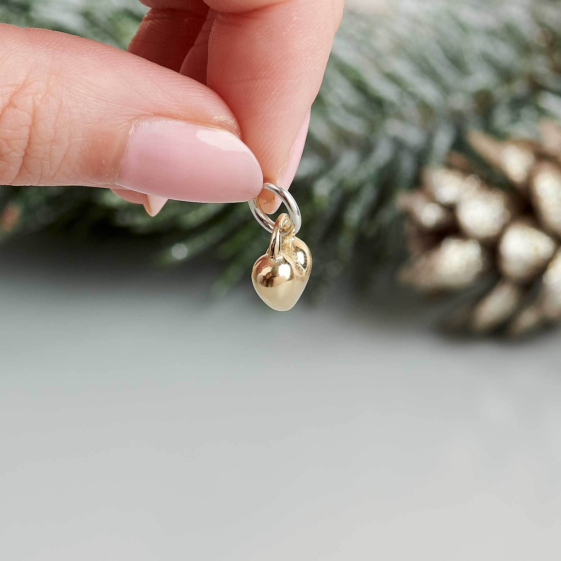 Solid gold love heart bracelet charm Scarlett Jewellery