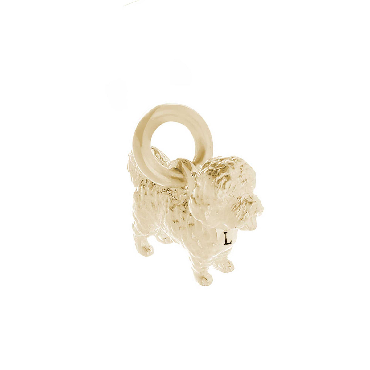 solid 9ct gold maltipoo cross breed dog charm scarlett jewellery