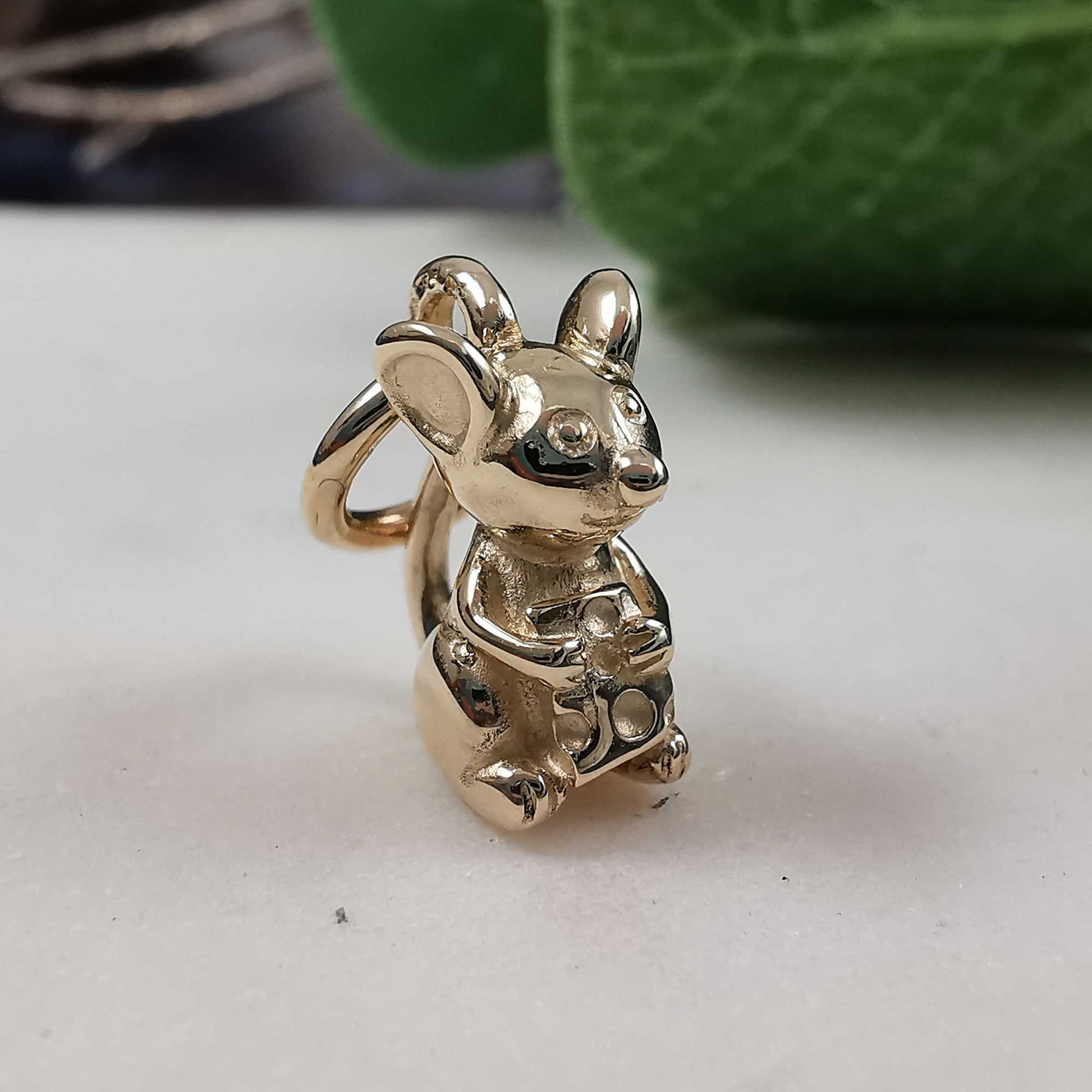 Solid gold mouse charm Scarlett Jewellery 9kt gold bracelet charms animal
