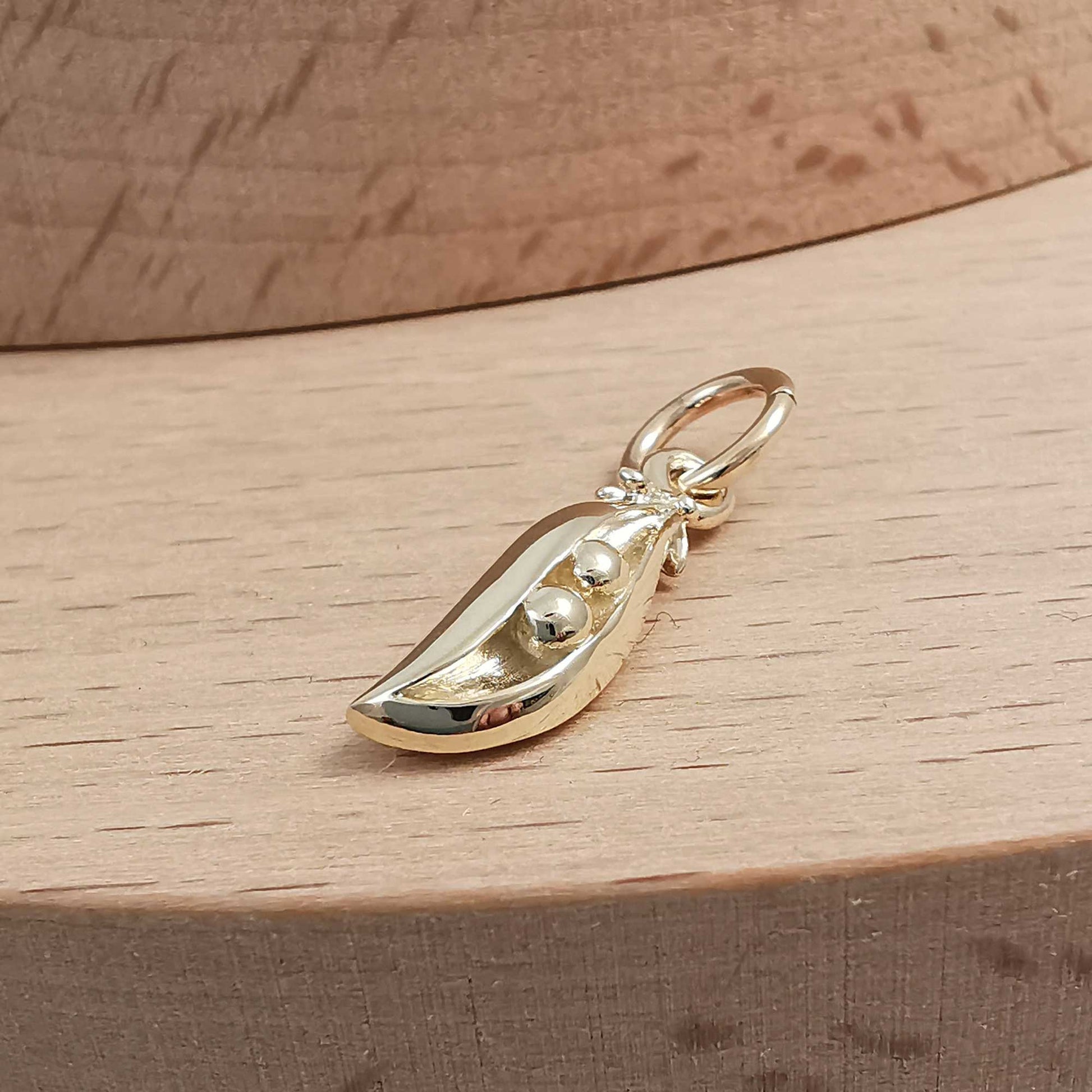 solid gold two peas in a pod bracelet charm scarlett jewellery UK