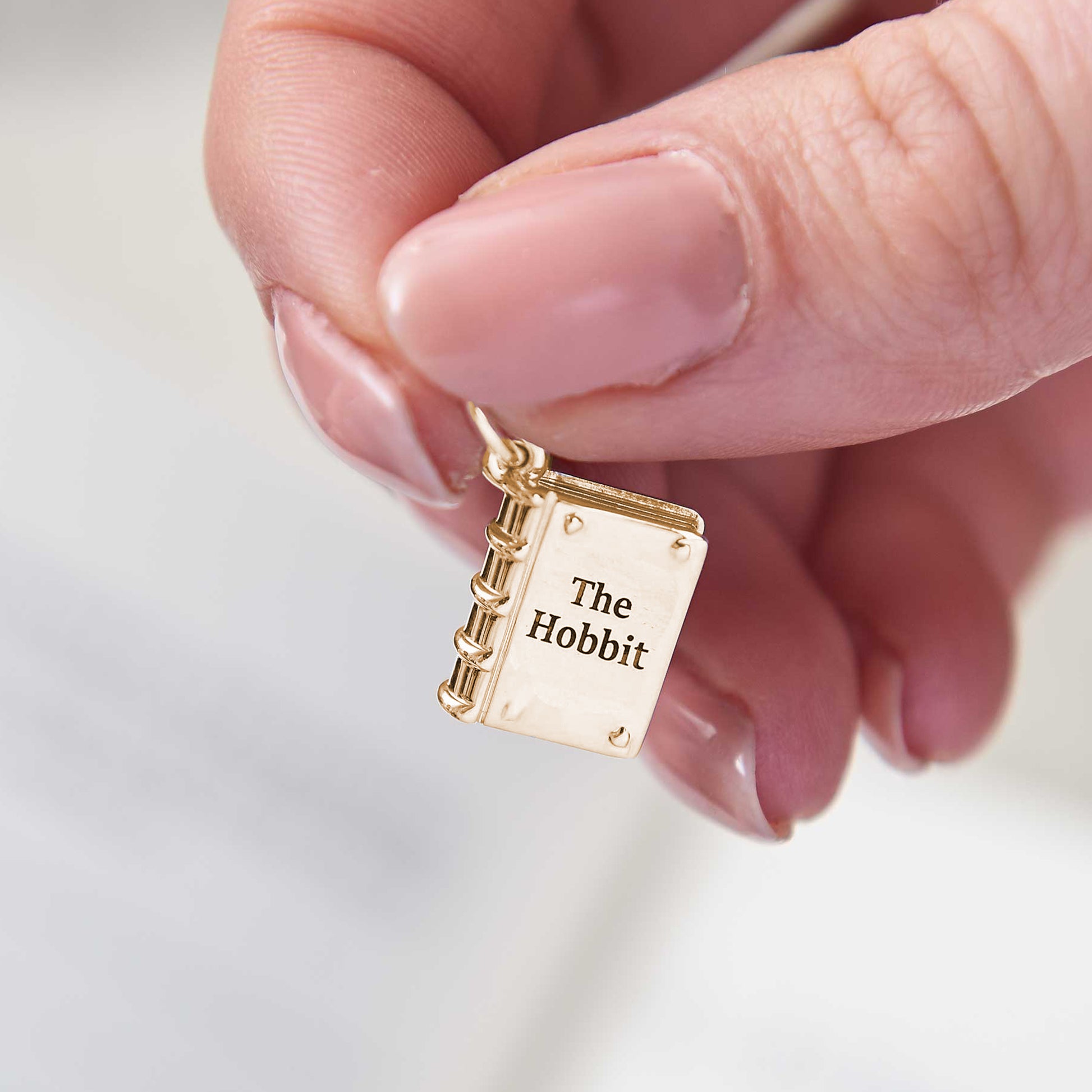 gold plated silver book charm engraved with date for birthday gift charm for avid reader bookworm librarian