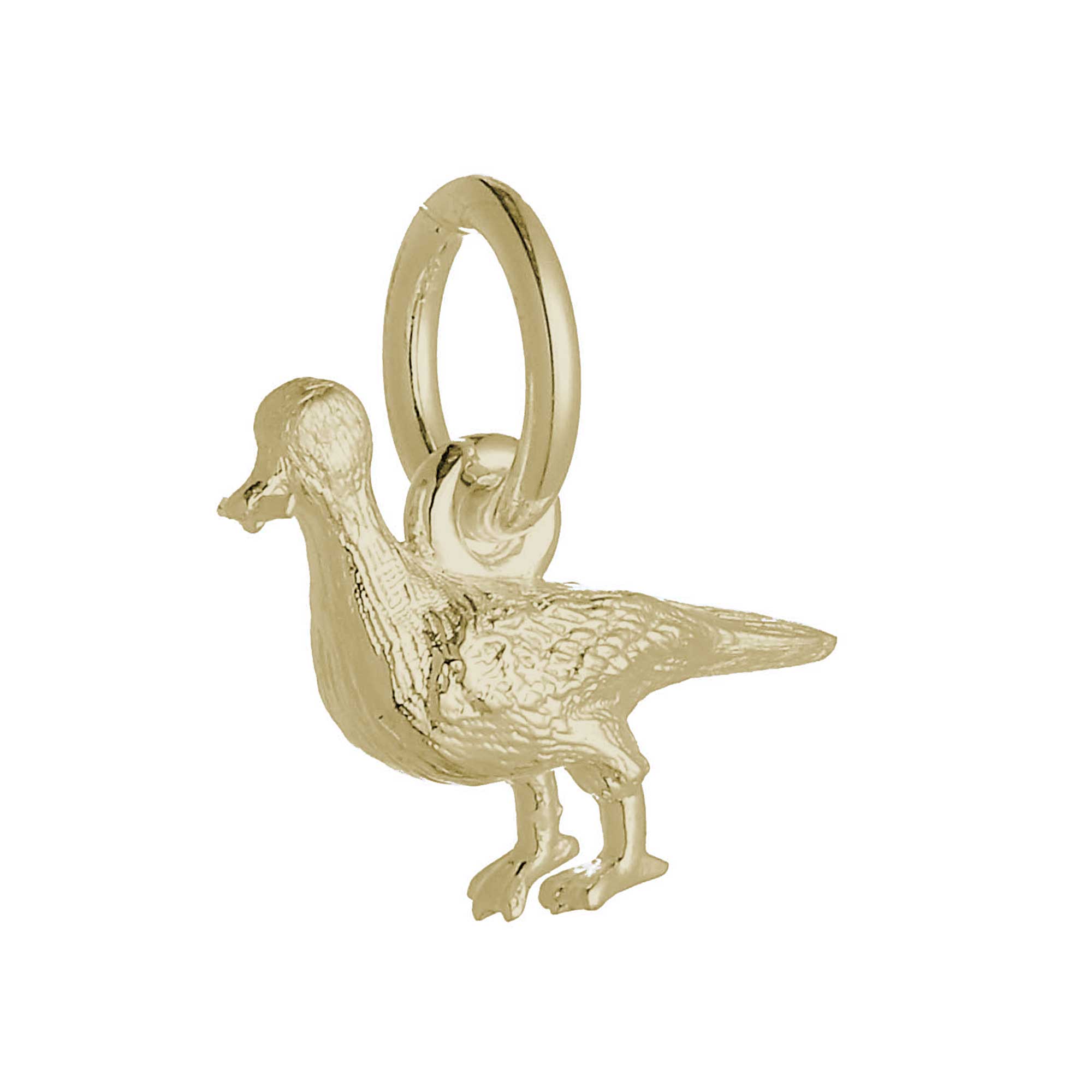slid gold seagull charm made in Brighton UK