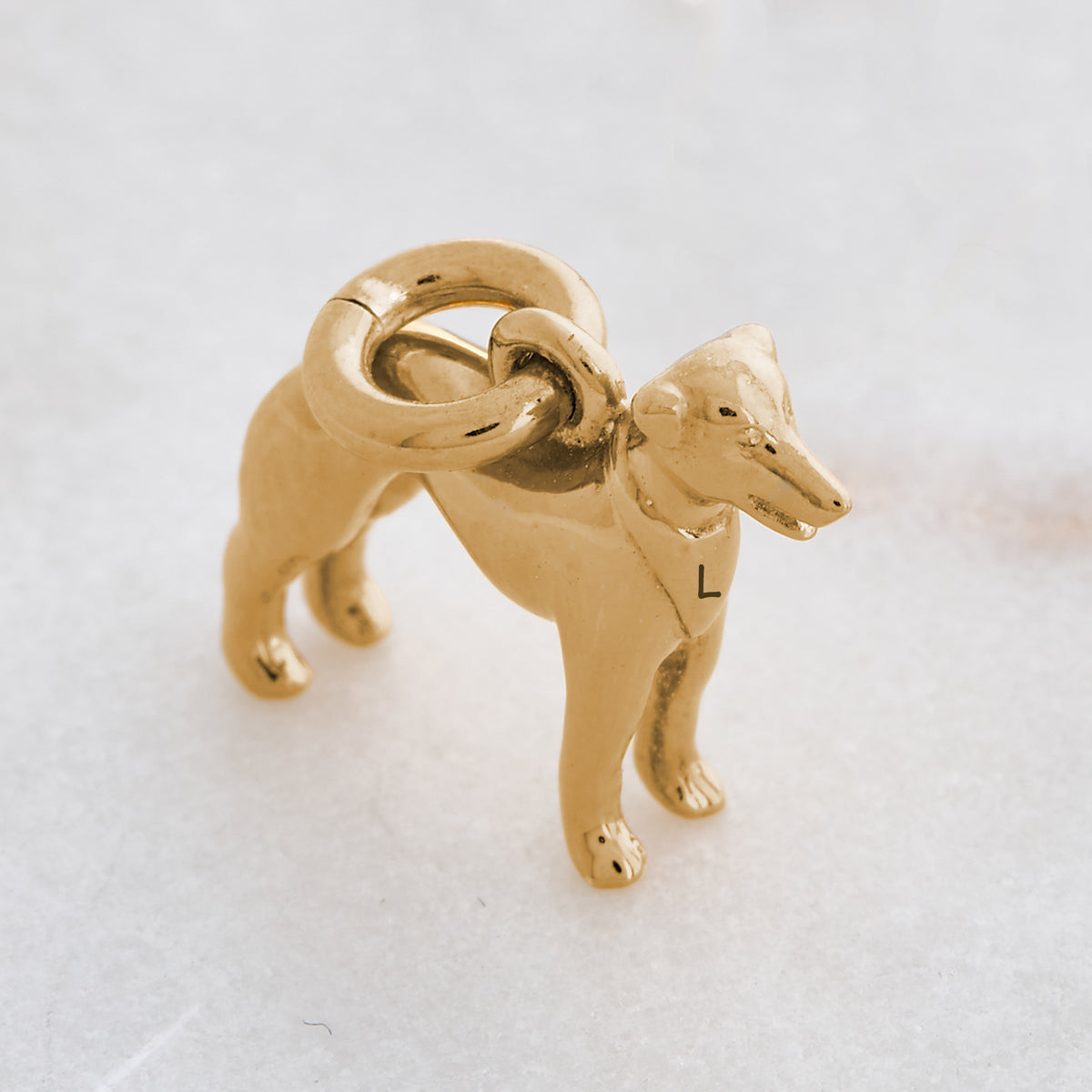 Whippet greyhound solid gold dog bracelet charm or pendant scarlett jewellery