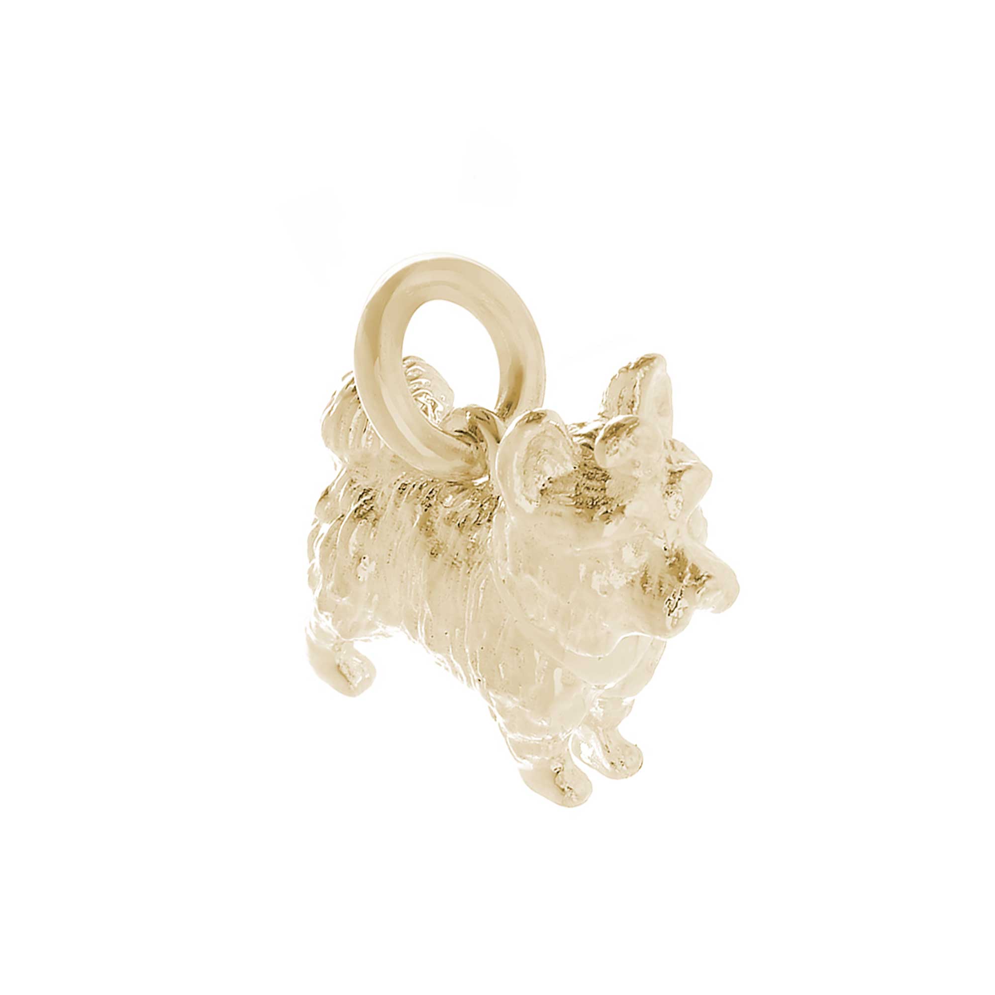 solid 9ct gold yorkshire terrier dog charm scarlett jewellery