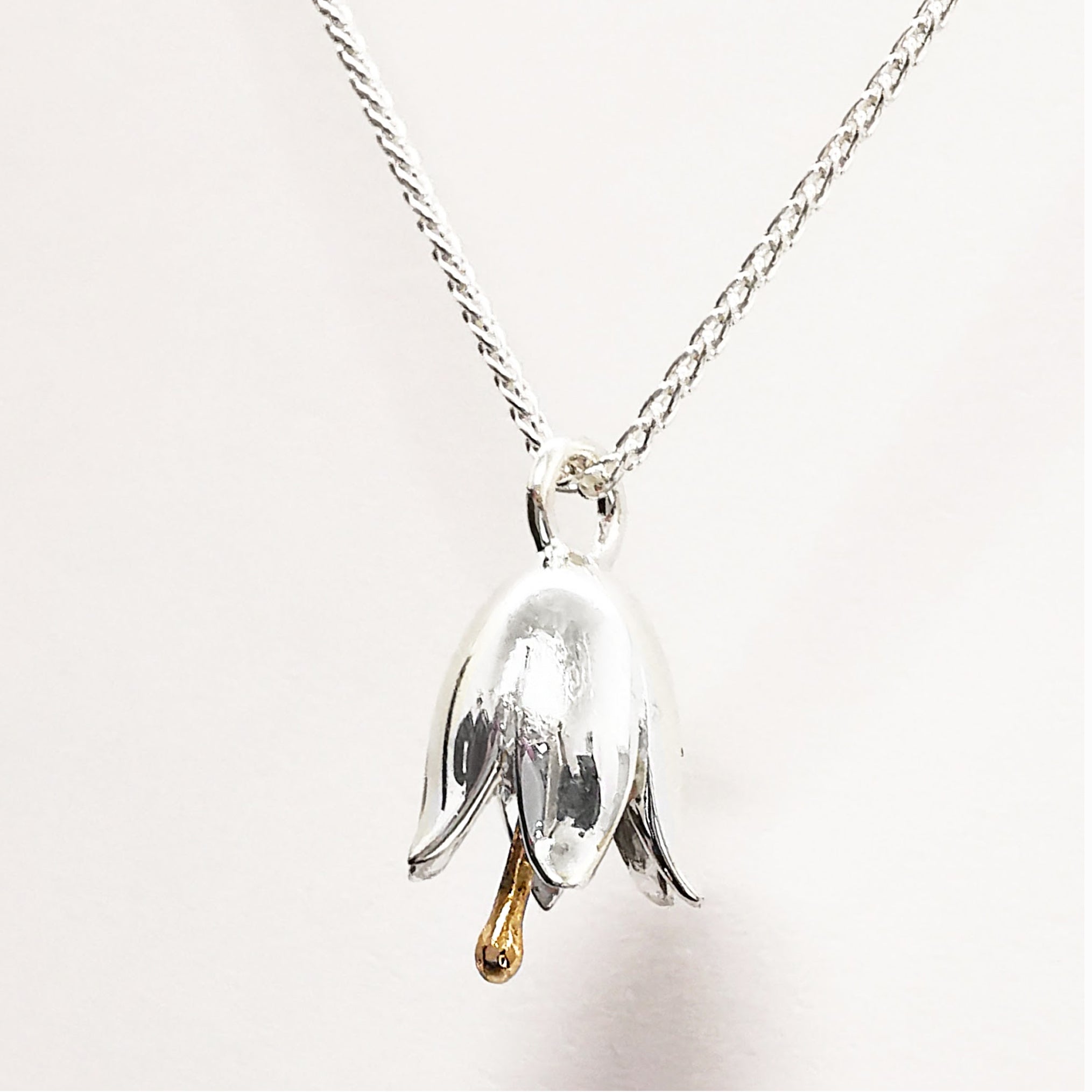 silver harebell bluebell bellflower necklace scarlett jewellery hove
