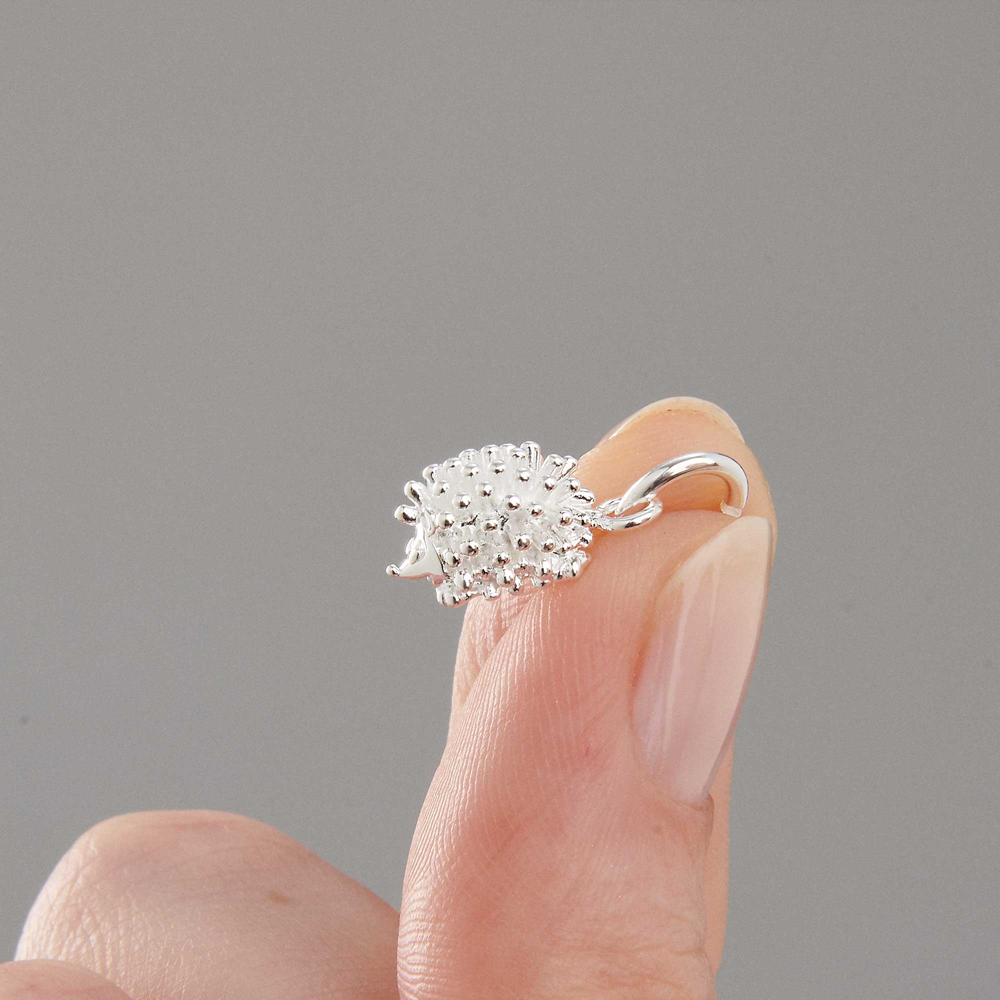 silver hedgehog animal bracelet charm scarlett jewellery