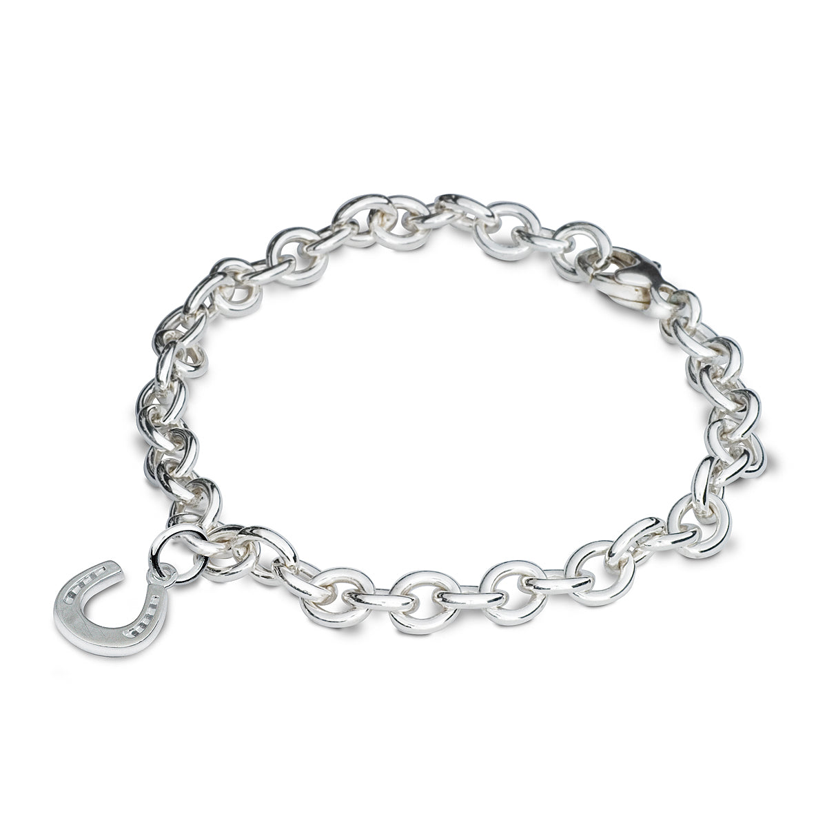 Horse Shoe Silver Charm Bracelet Good Luck Charms Scarlett Jewellery