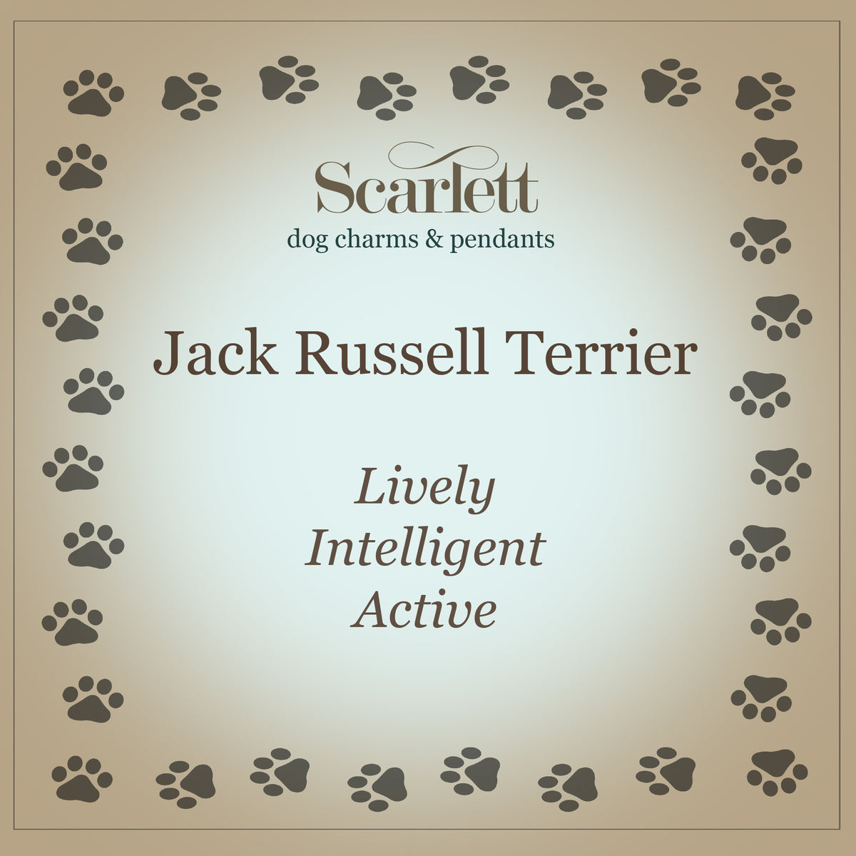 Charme de chien en or massif Jack Russell Terrier