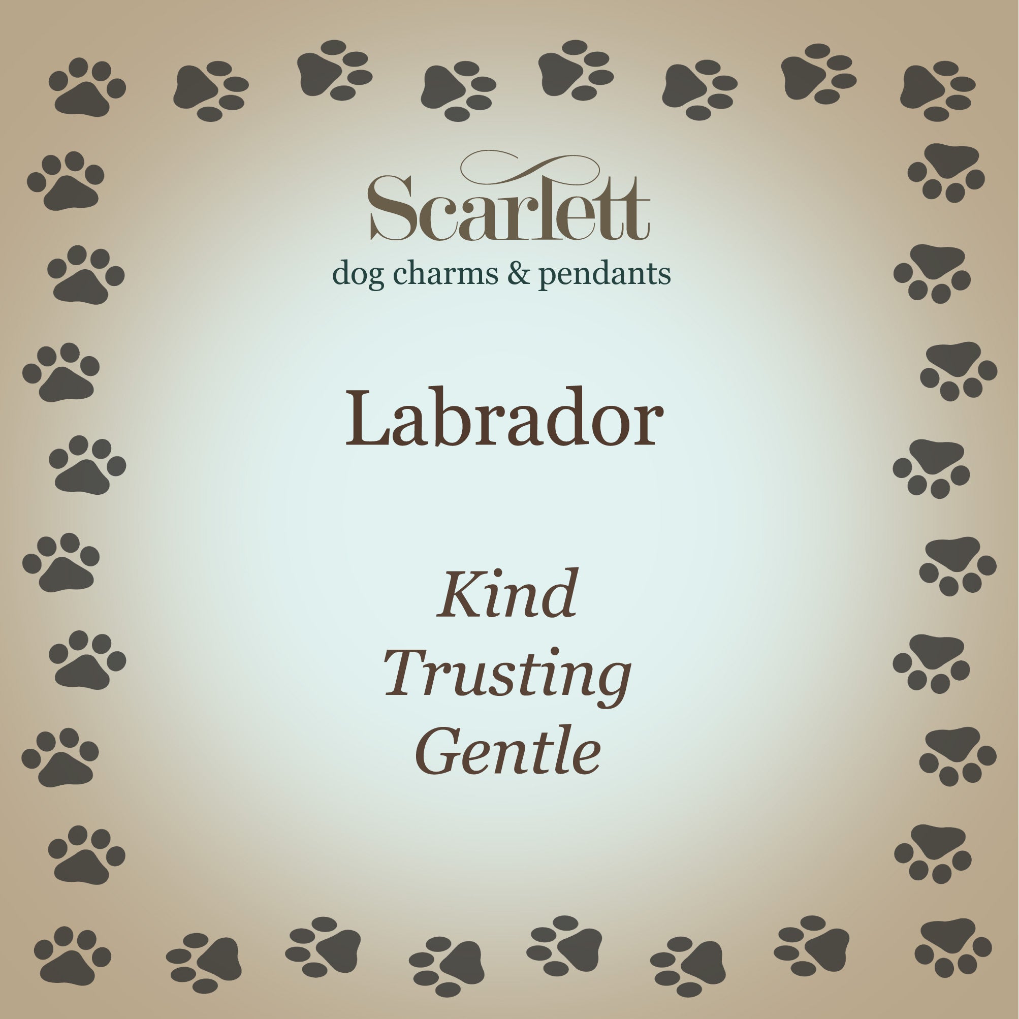 Labrador Solid Gold Dog Charm