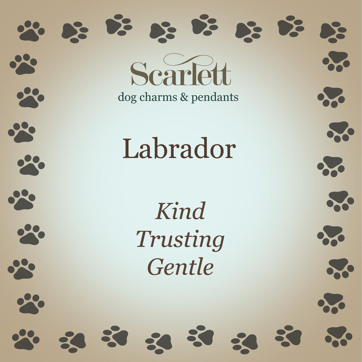 Labrador Solid Gold Dog Charm