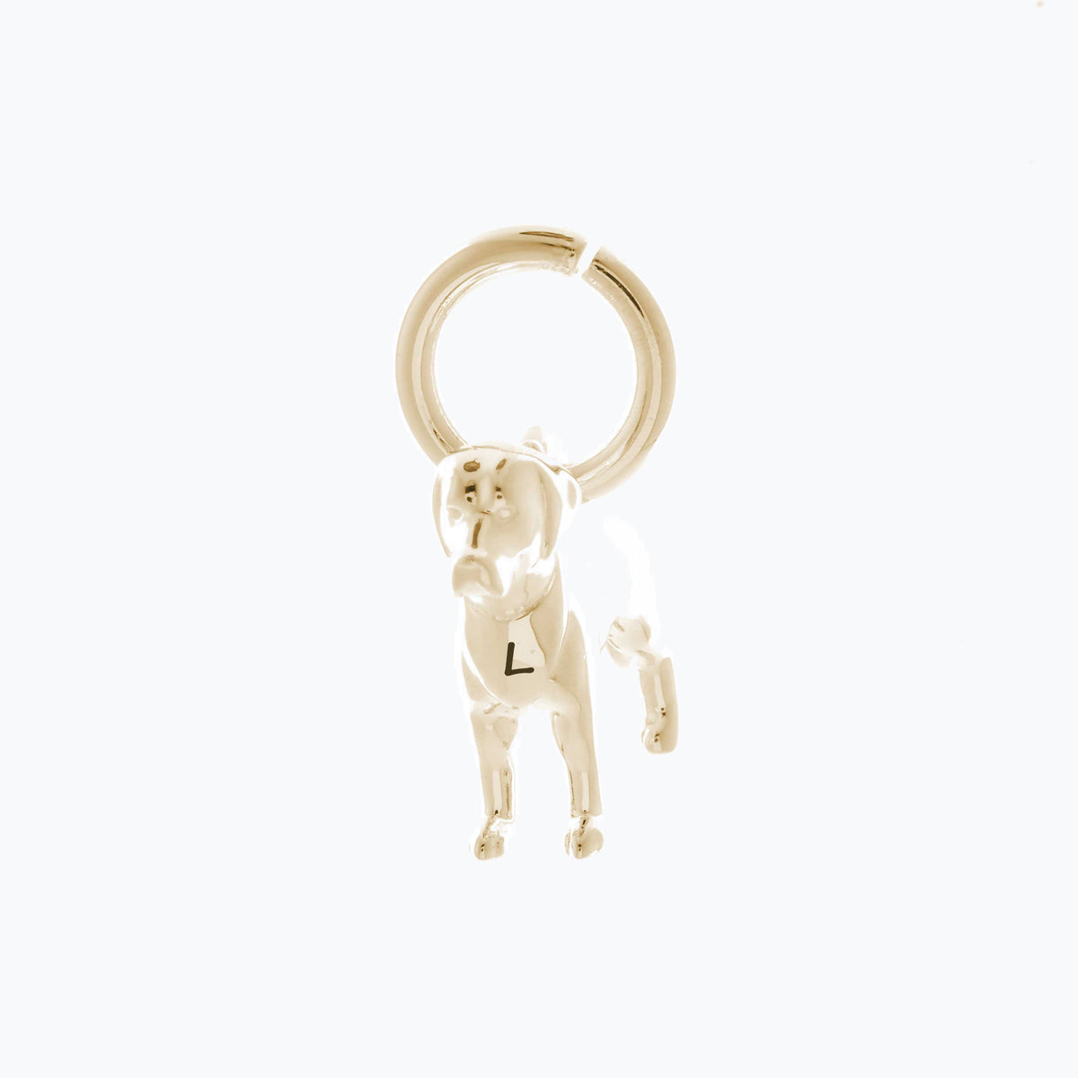 solid gold  drakes head labrador gold dog charm for necklace or bracelet scarlett jewellery