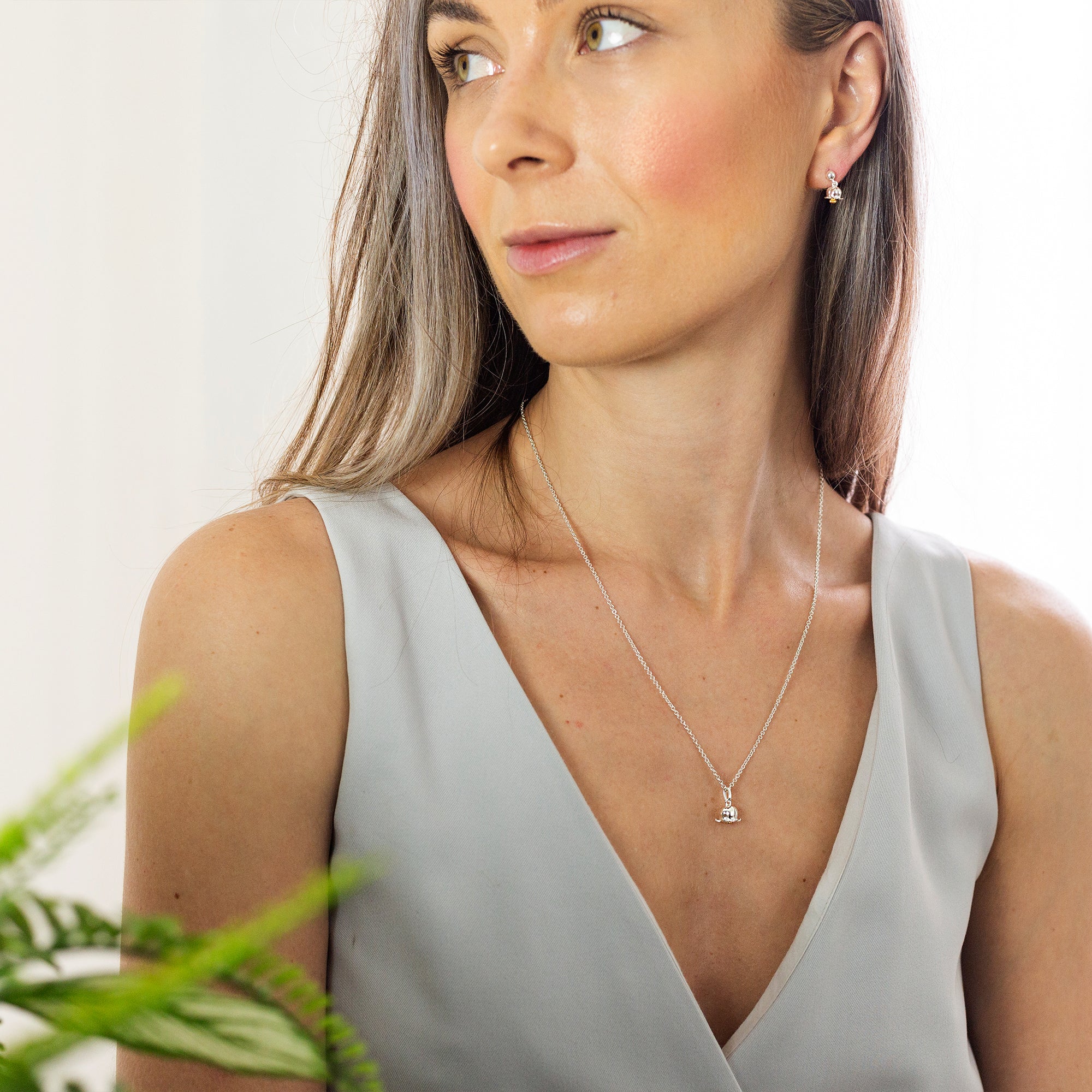 llily of the valley silver and gold necklace chelsea flower show Scarlett Jewellery