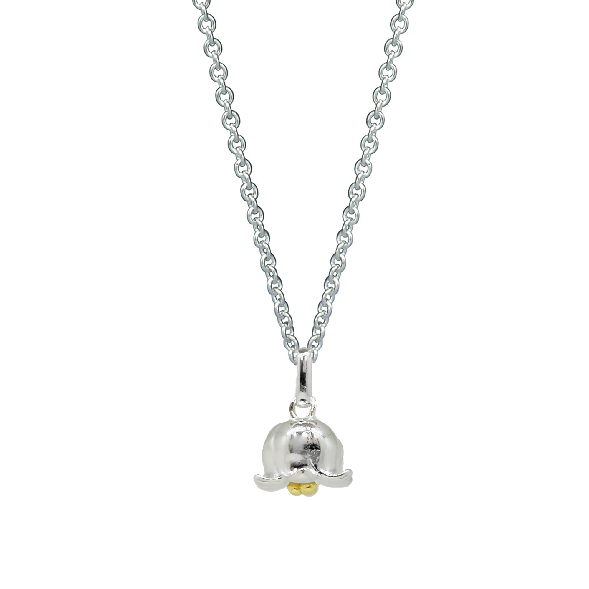 llily of the valley silver and gold necklace chelsea flower show Scarlett Jewellery