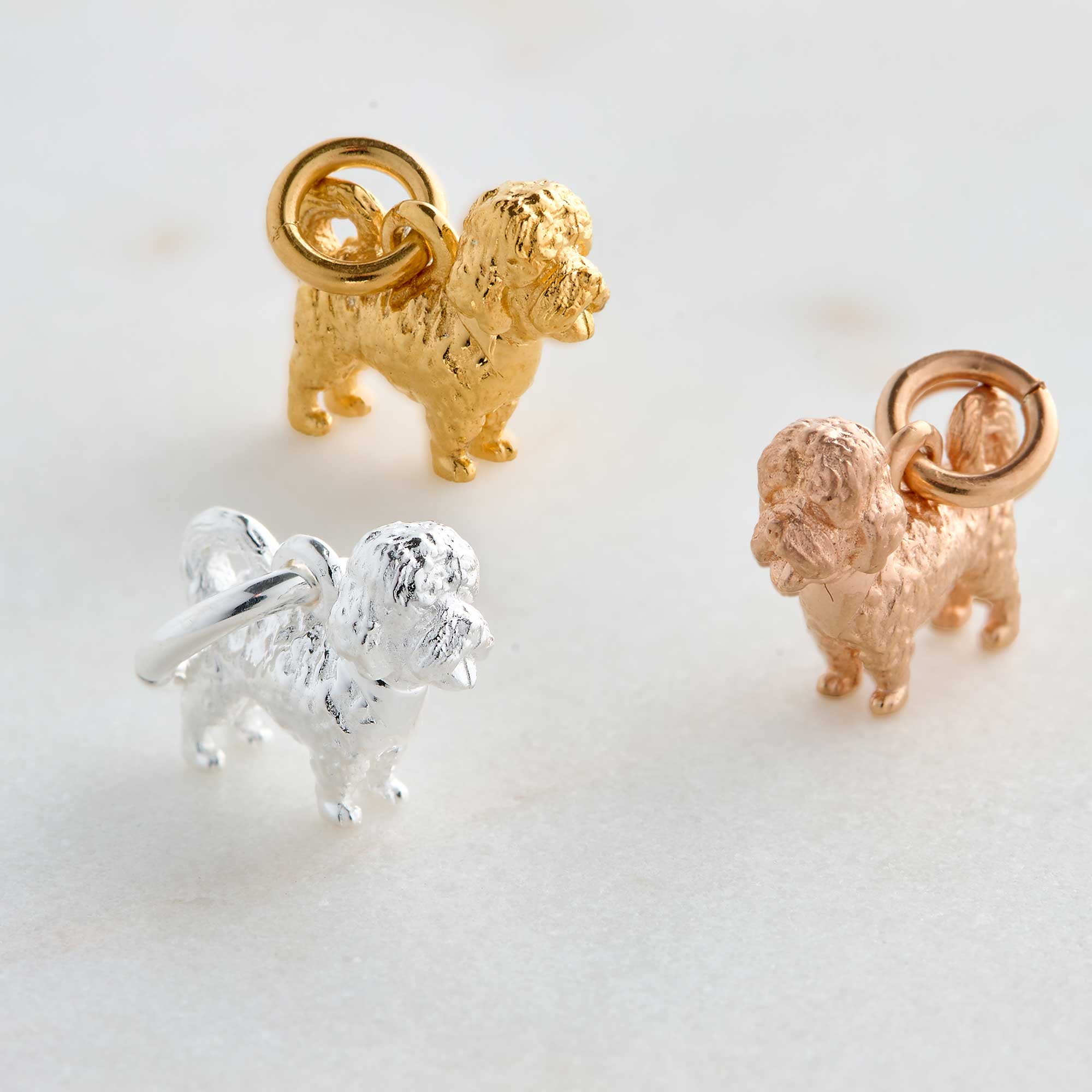 maltipoo silver dog charm scarlett jewellery brighton UK