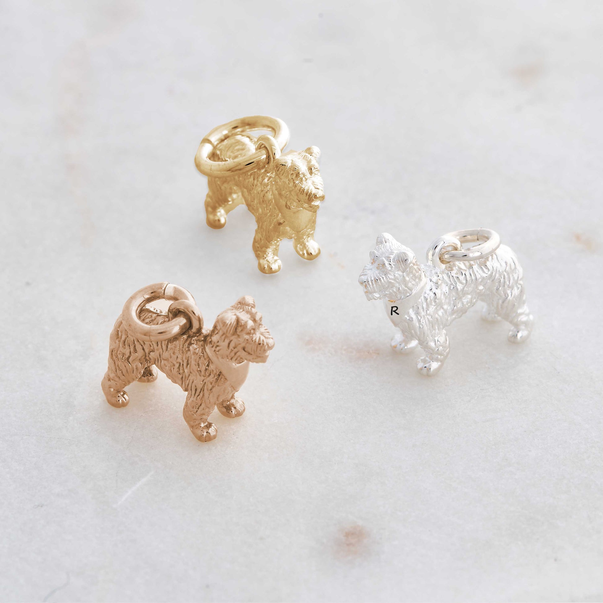 miniature schnauzer dog charms