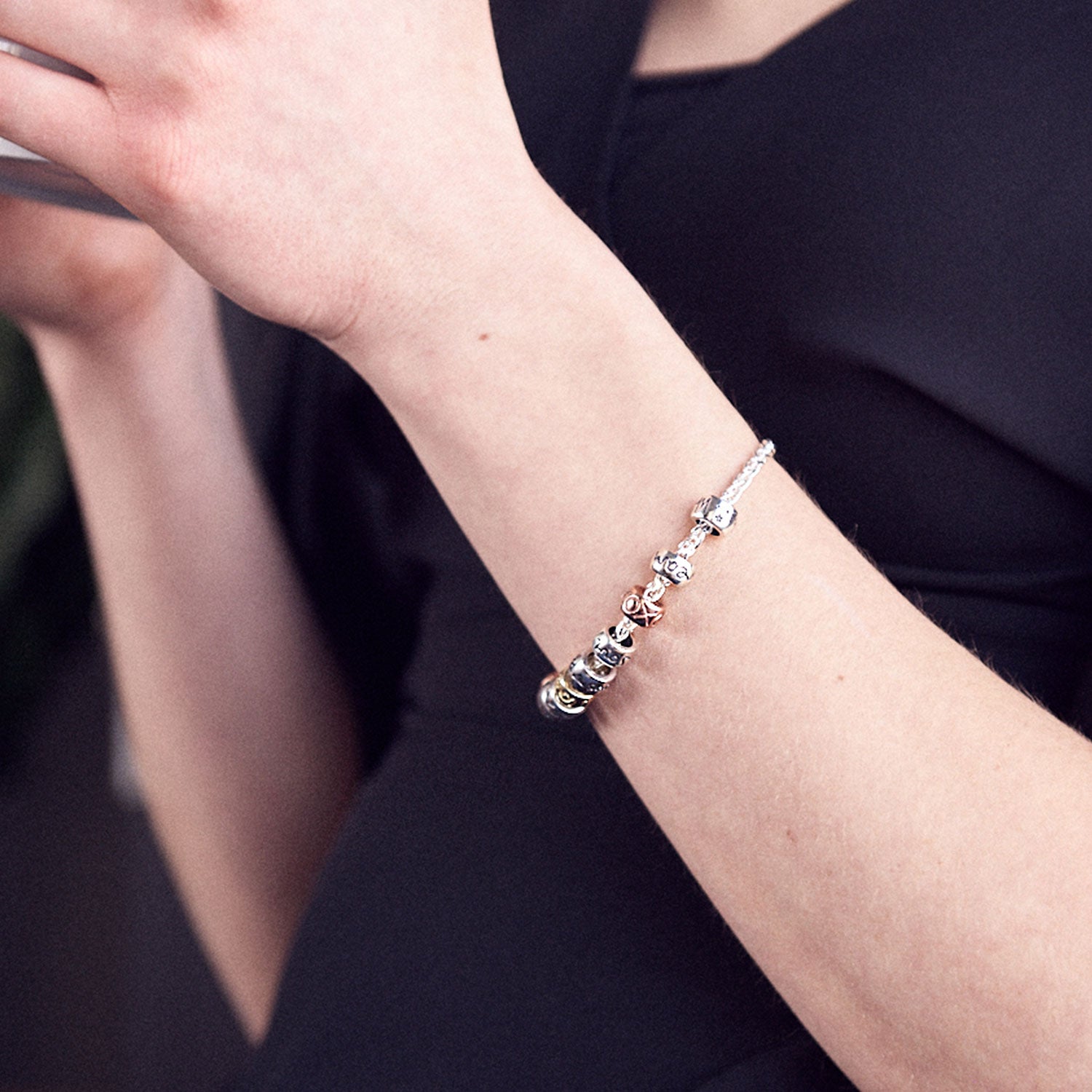 silver and gold mojo charm beads engraved fit pandora scarlett jewellery