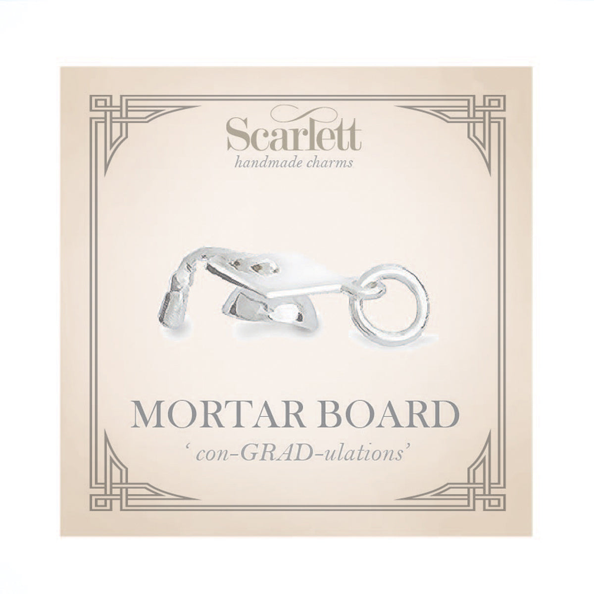 Mortar Board Personalised Silver Charm Bracelet