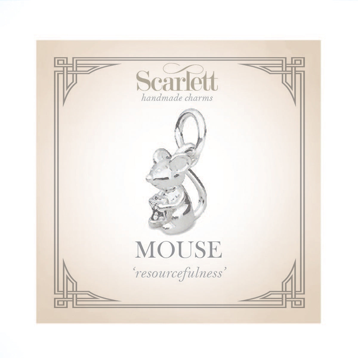 Mouse Silver Charm by Scarlett Jewellery