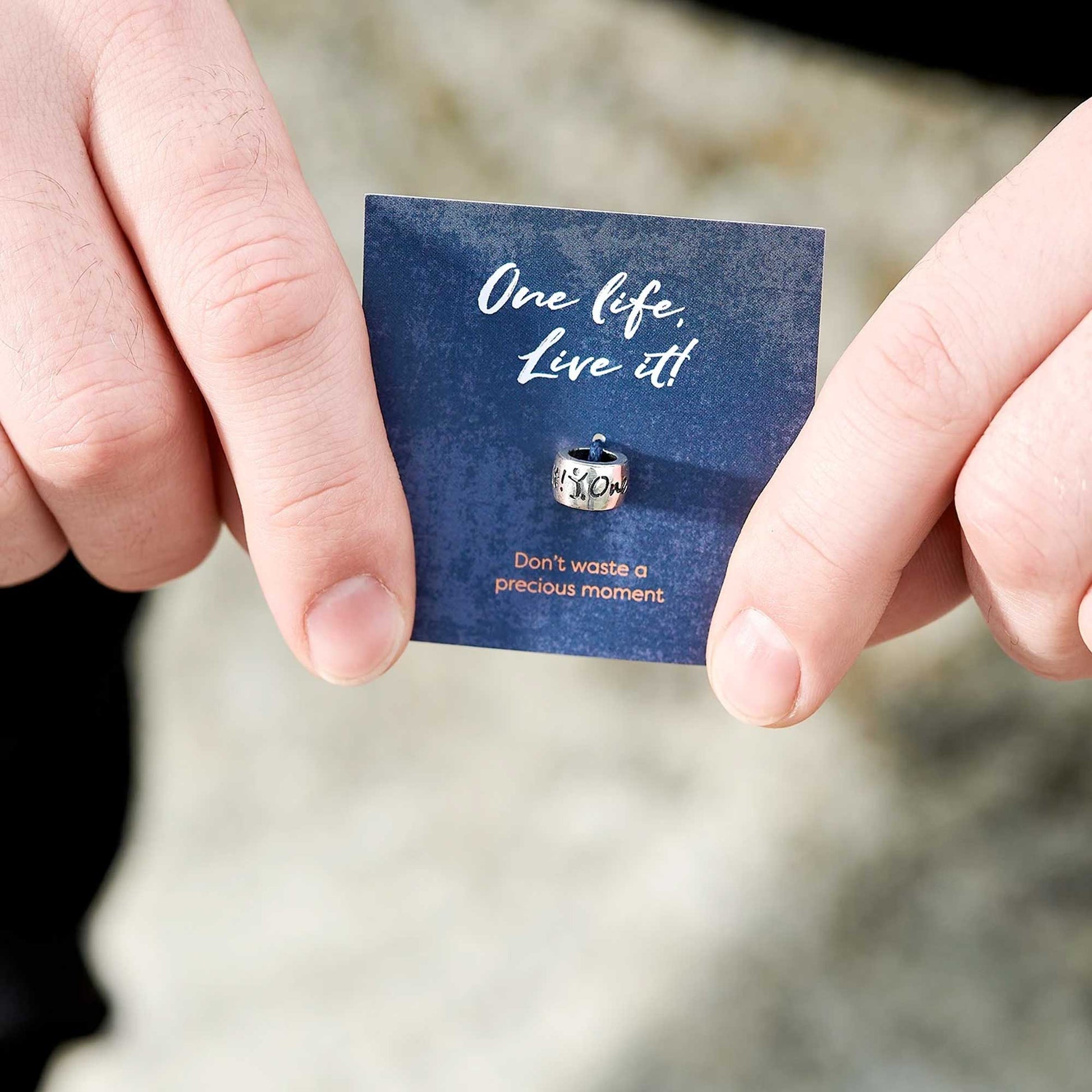One life live it going away gift card with recycled silver charm fits pandora