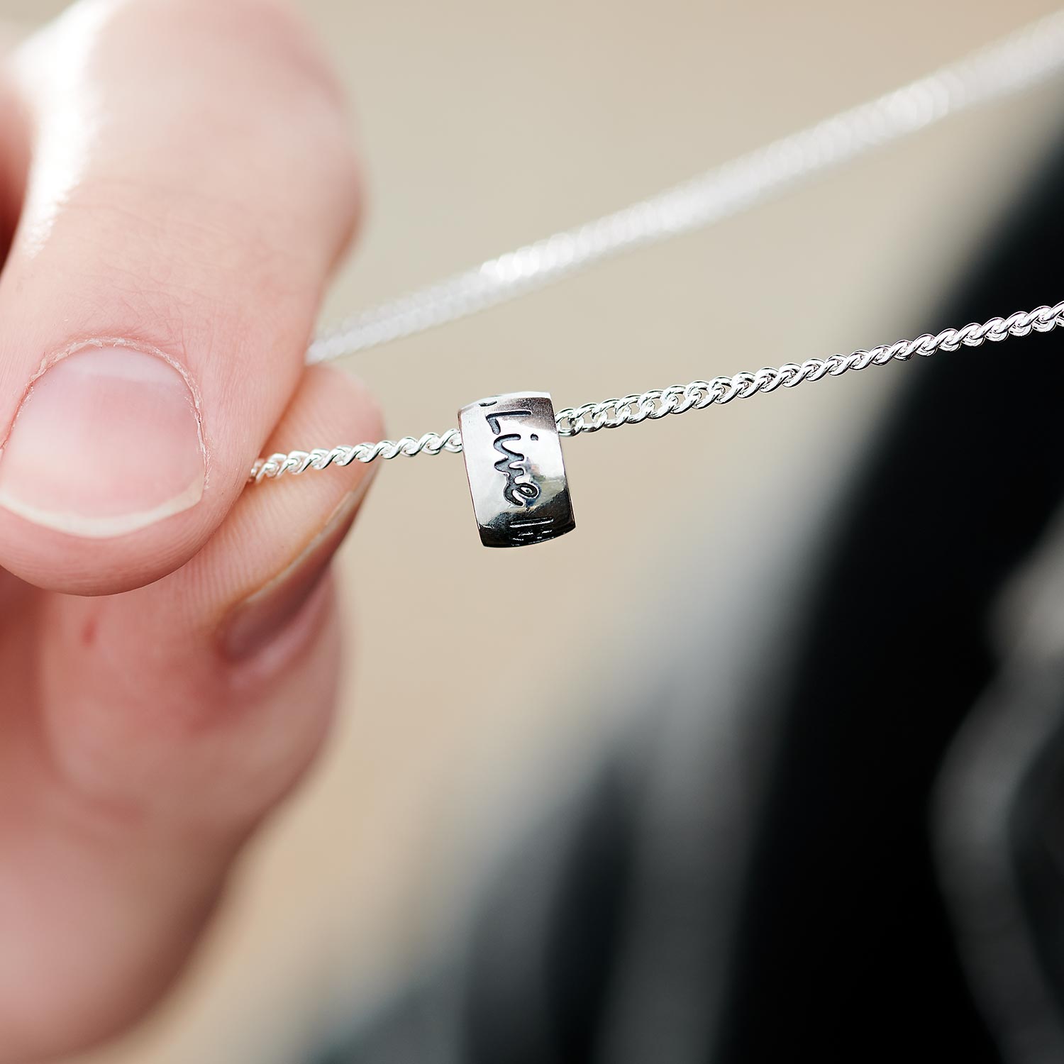 One life live it silver necklace with recycled silver charm fits pandora