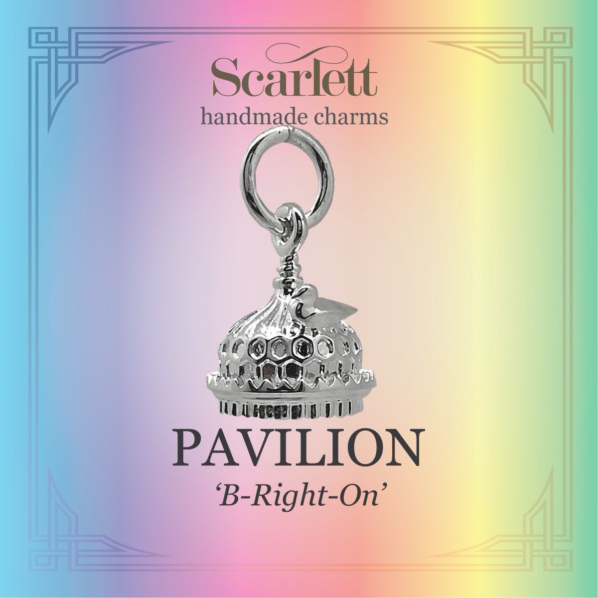 Brighton Pavilion Silver Charm With seagull Scarlett Jewellery